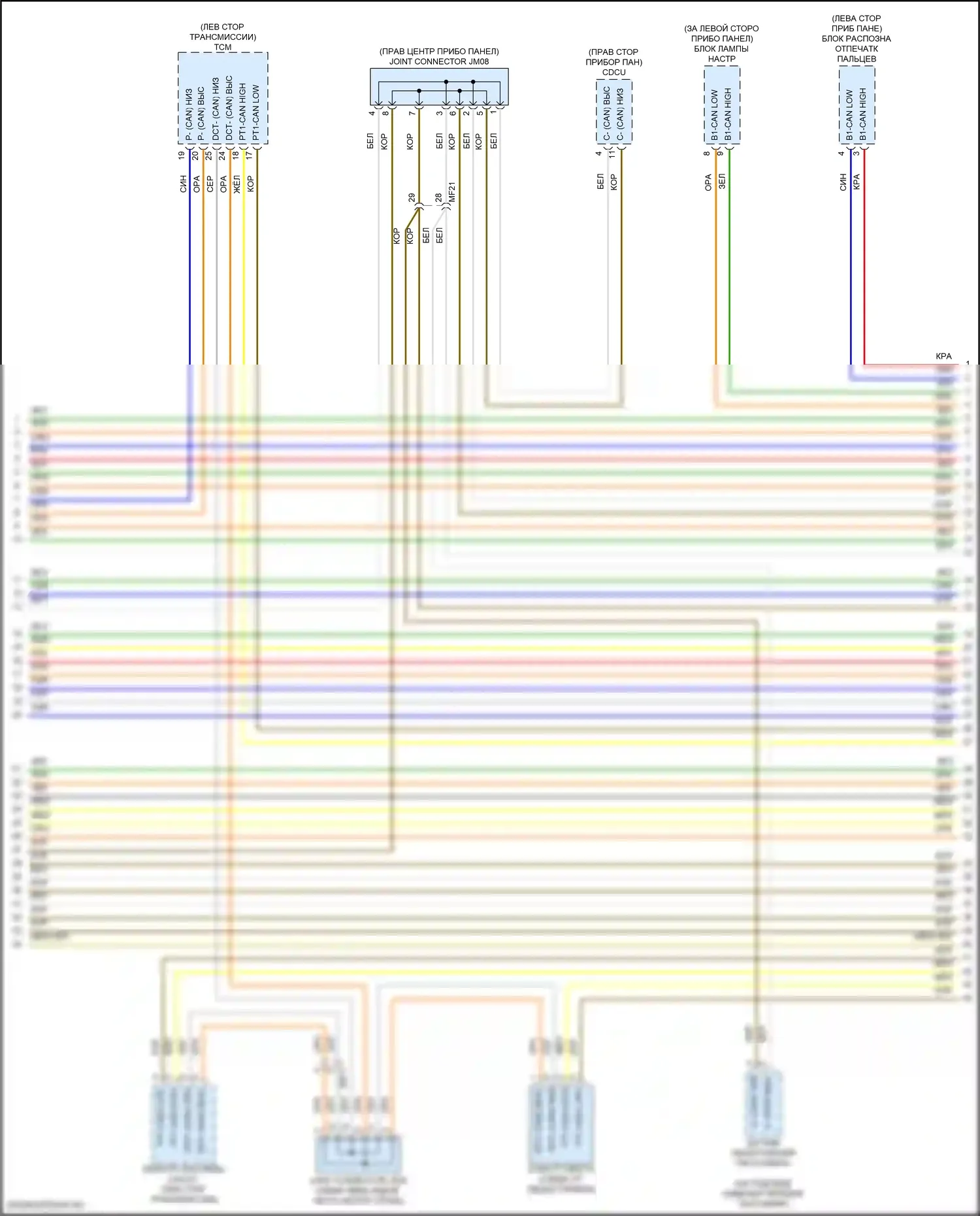 Santa Fe Hyundai V (2023-2024): Can шина электросхема, за исключением гибридной (2 из 10) 