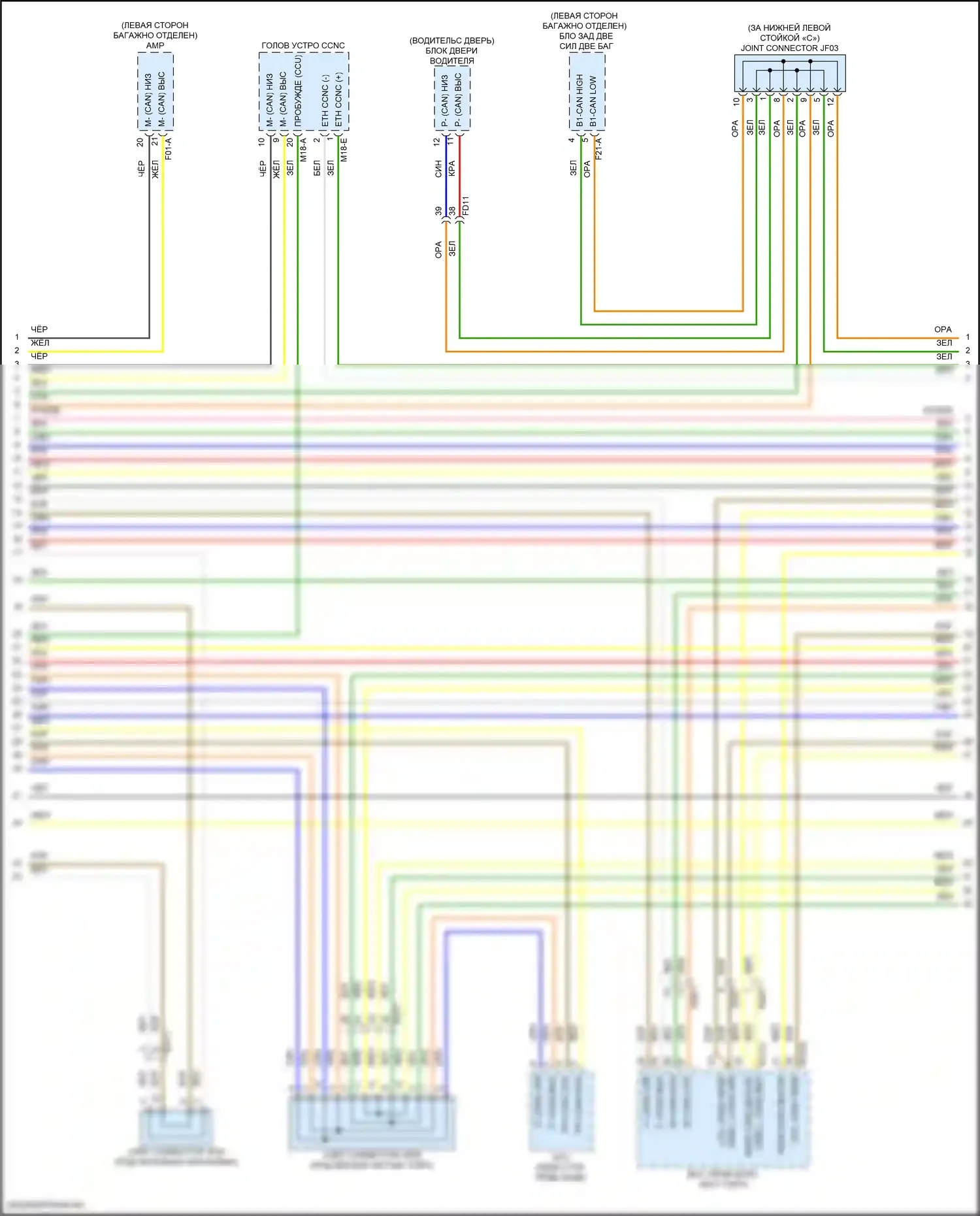 Santa Fe Hyundai V (2023-2024): Can шина электросхема, за исключением гибридной (5 из 10) 