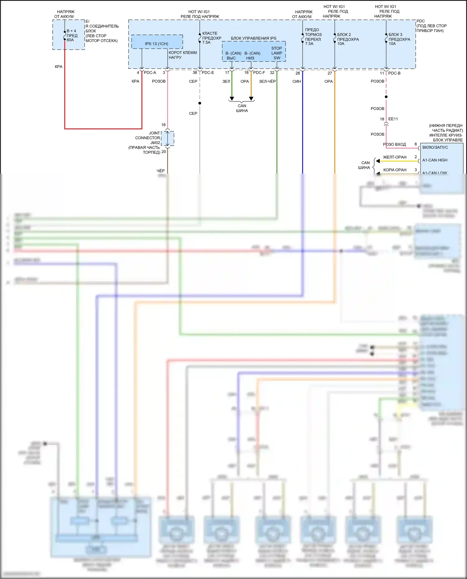 Santa Fe Hyundai V (2023-2024): Электросхема круиз-контроля, гибридная (3 из 3) 