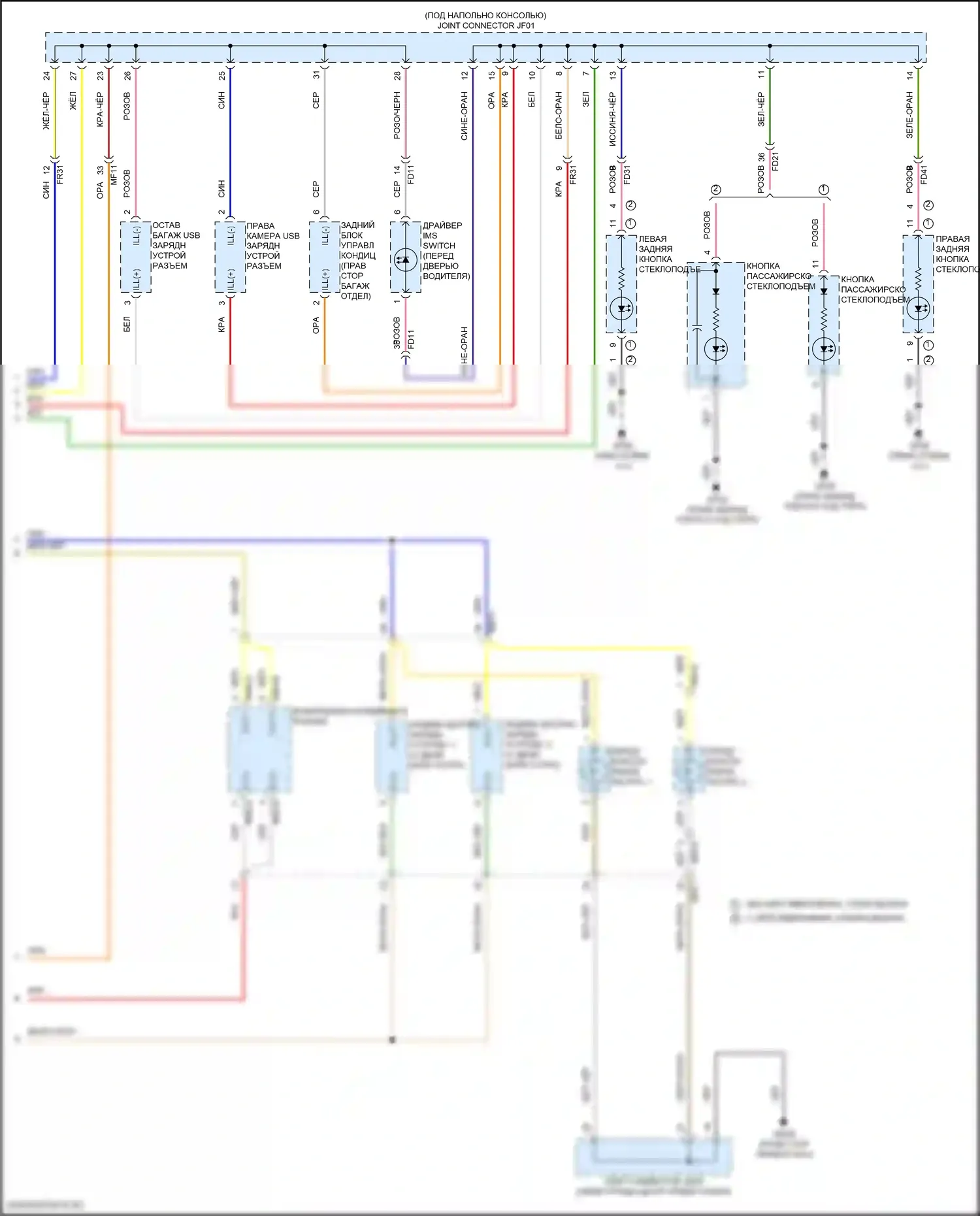 Santa Fe Hyundai V (2023-2024): Электросхема подсветки приборной панели (3 из 3) 