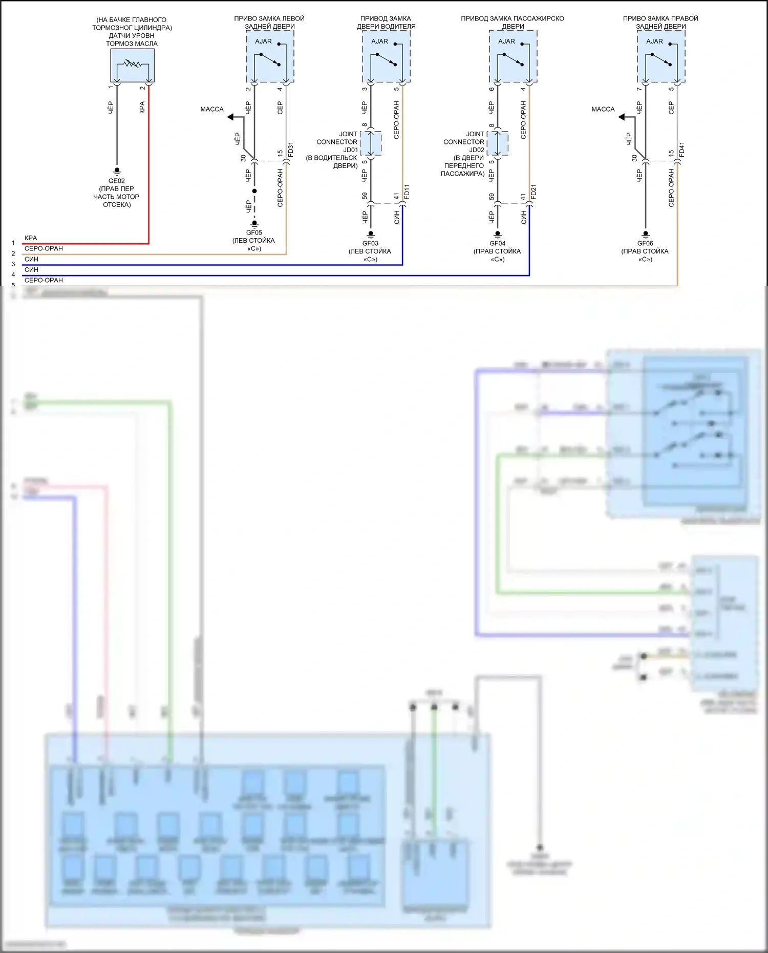 Santa Fe Hyundai V (2023-2024): Электросхема приборной панели, гибридная (2 из 2) 