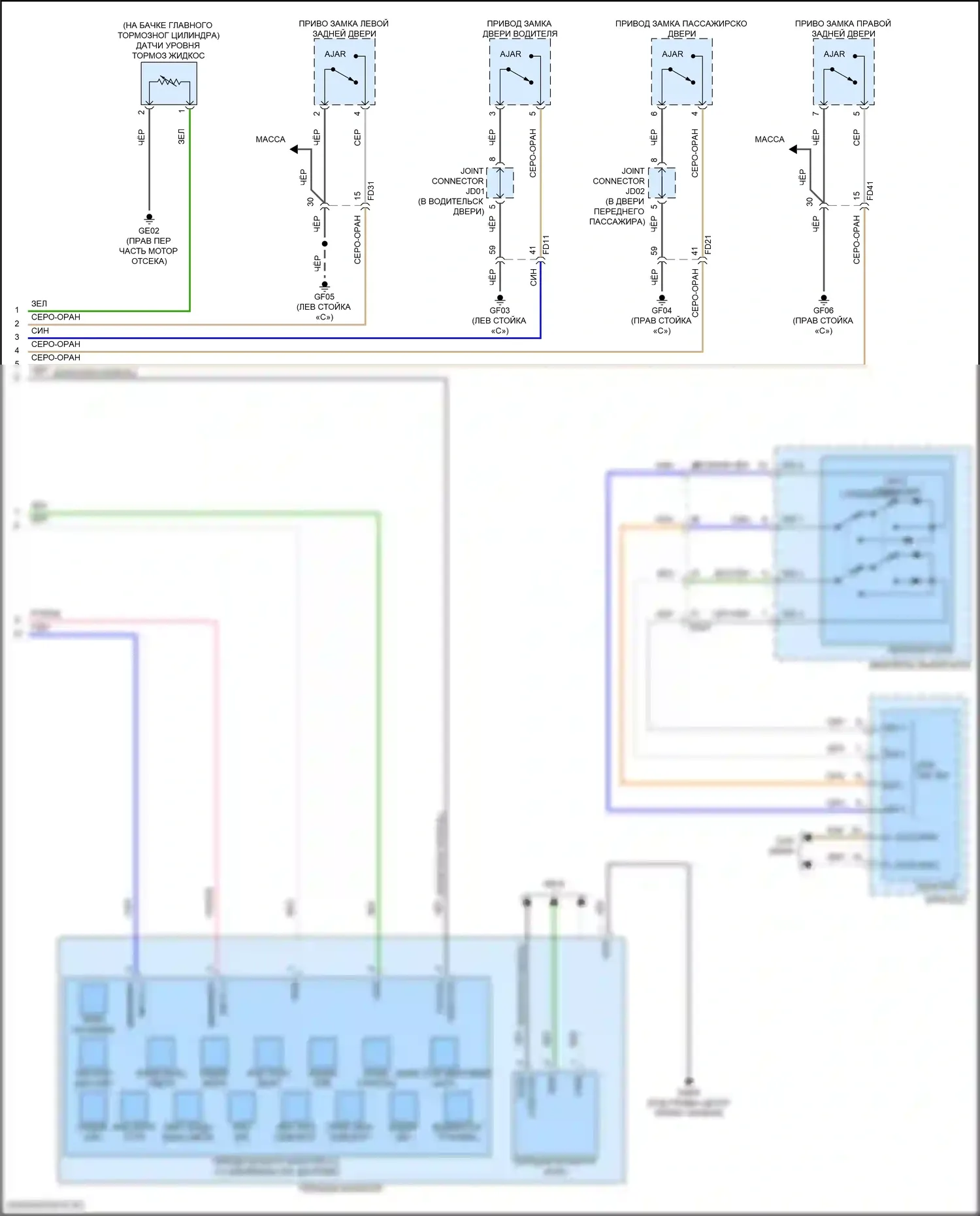 Santa Fe Hyundai V (2023-2024): Электросхема приборной панели, кроме гибридной (2 из 2) 