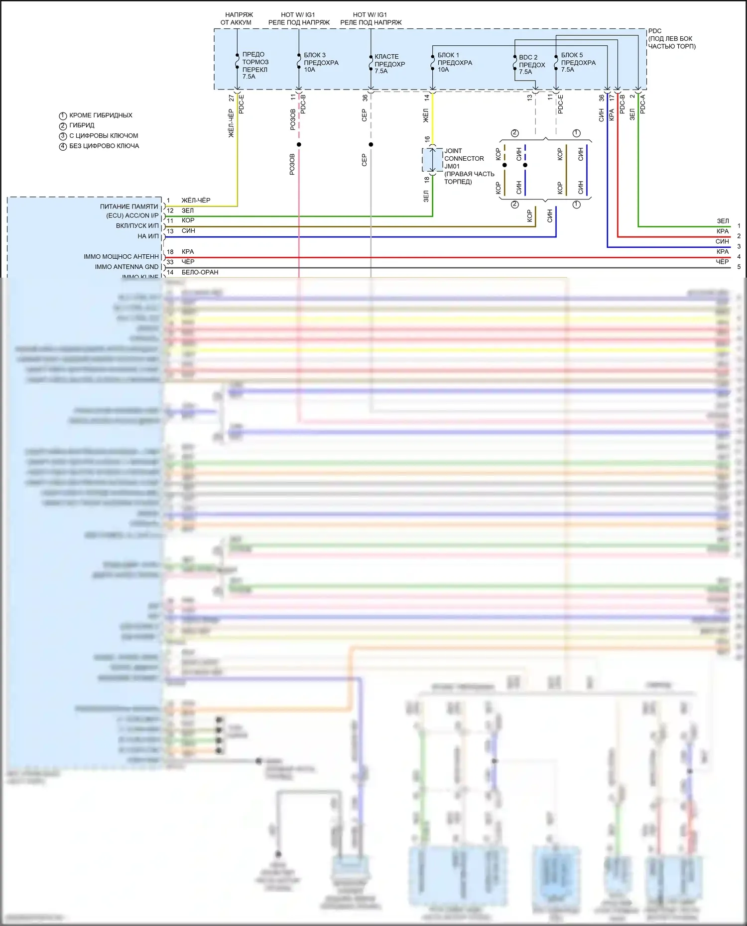 Santa Fe Hyundai V (2023-2024): Электросхема защиты от взлома (1 из 8) 