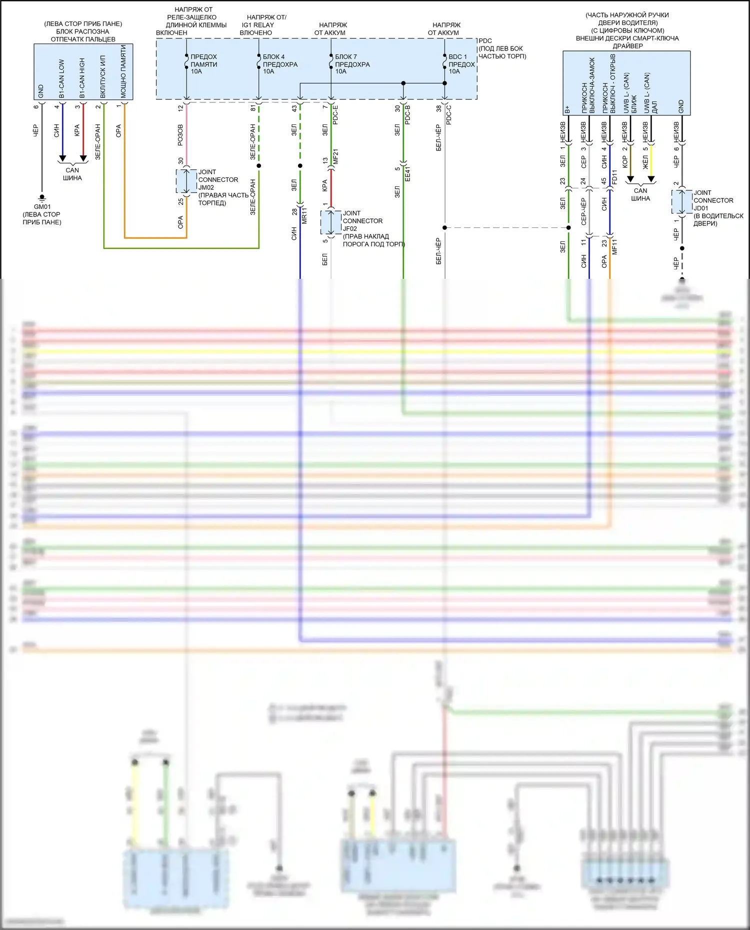 Santa Fe Hyundai V (2023-2024): Электросхема защиты от взлома (3 из 8) 