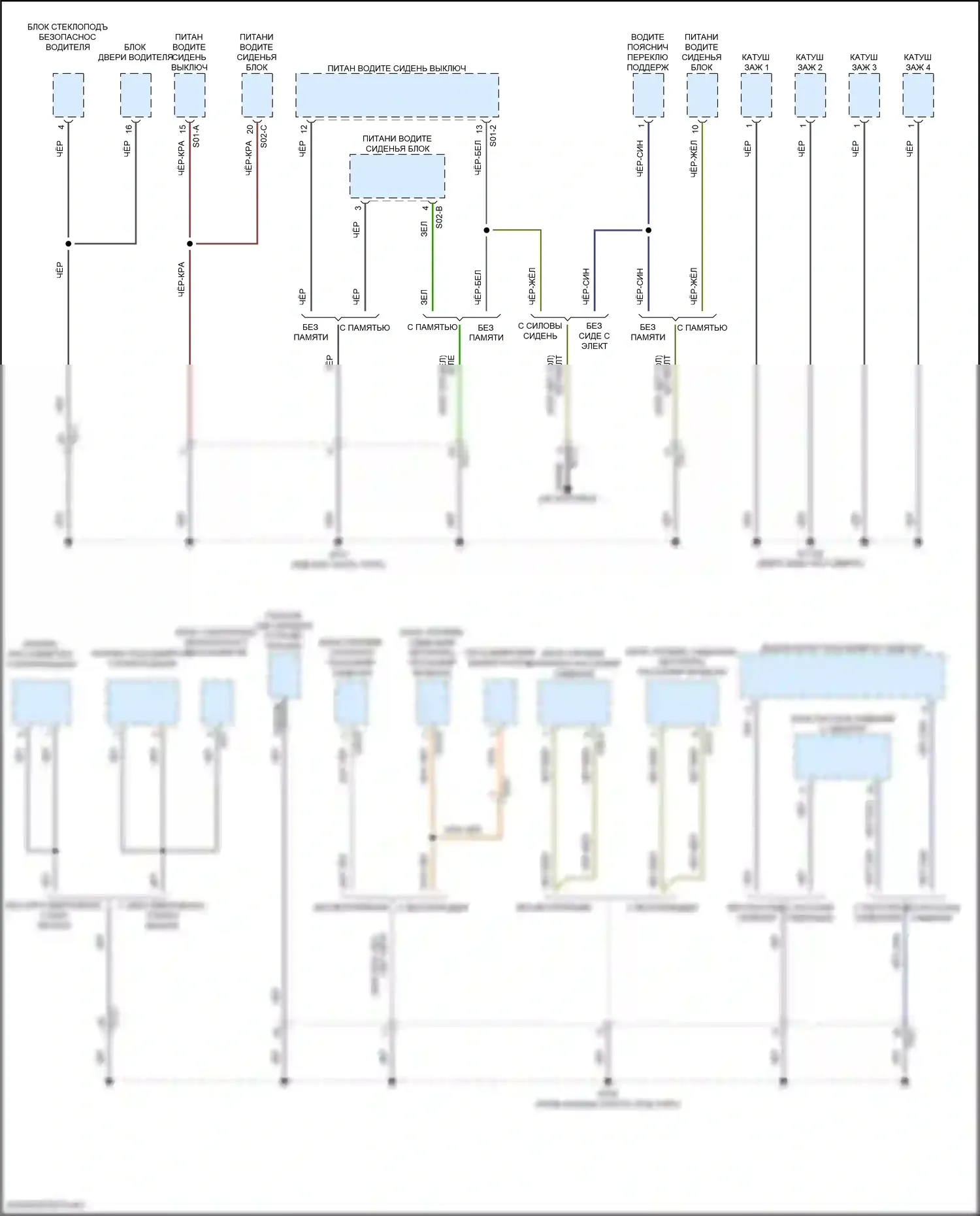 Santa Fe Hyundai V (2023-2024): Электросхема разводки массы, за исключением гибридной (5 из 8) 