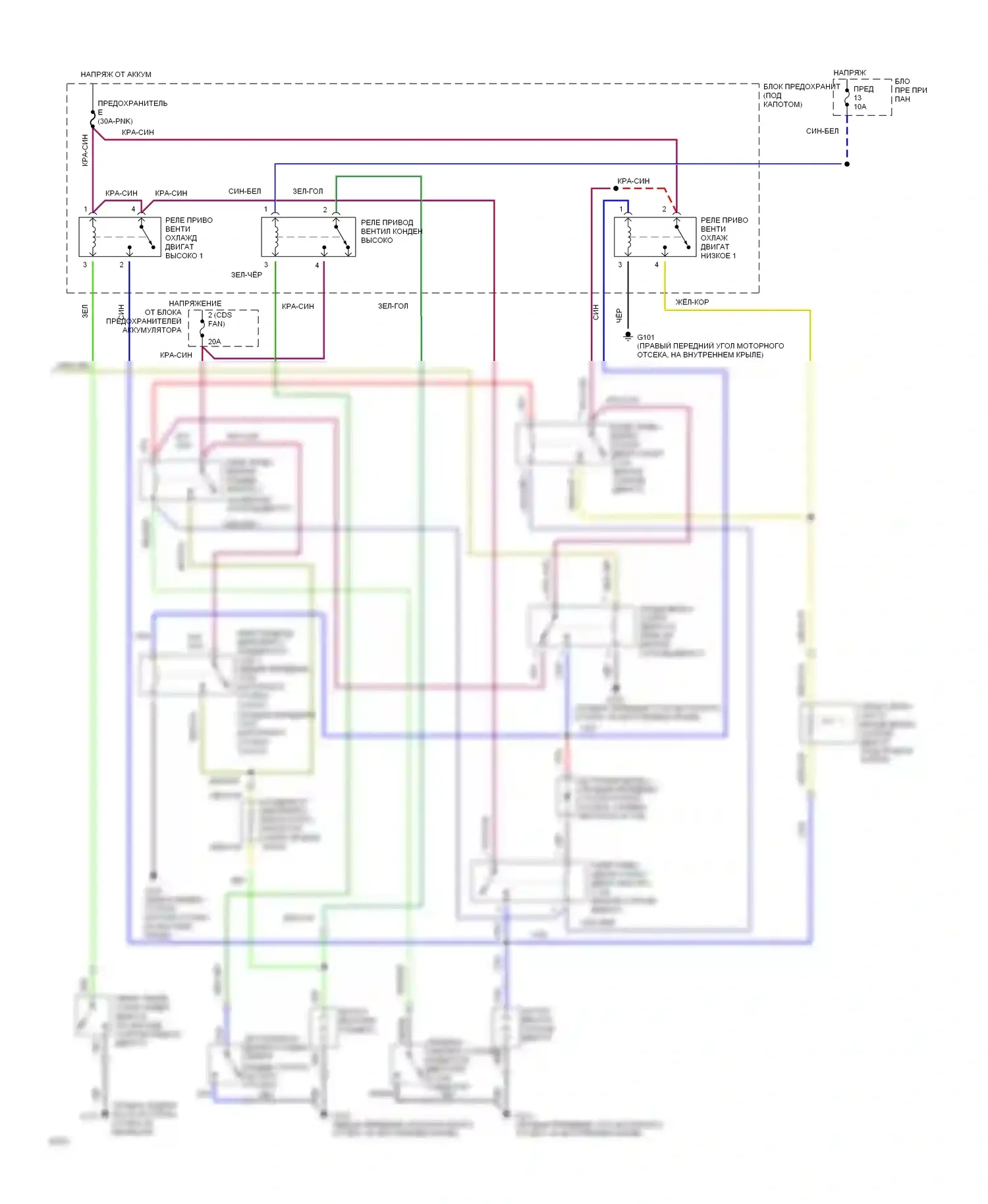 Sonata Hyundai III (1993-1996): Электросхемы кондиционирования воздуха (2 из 2) 