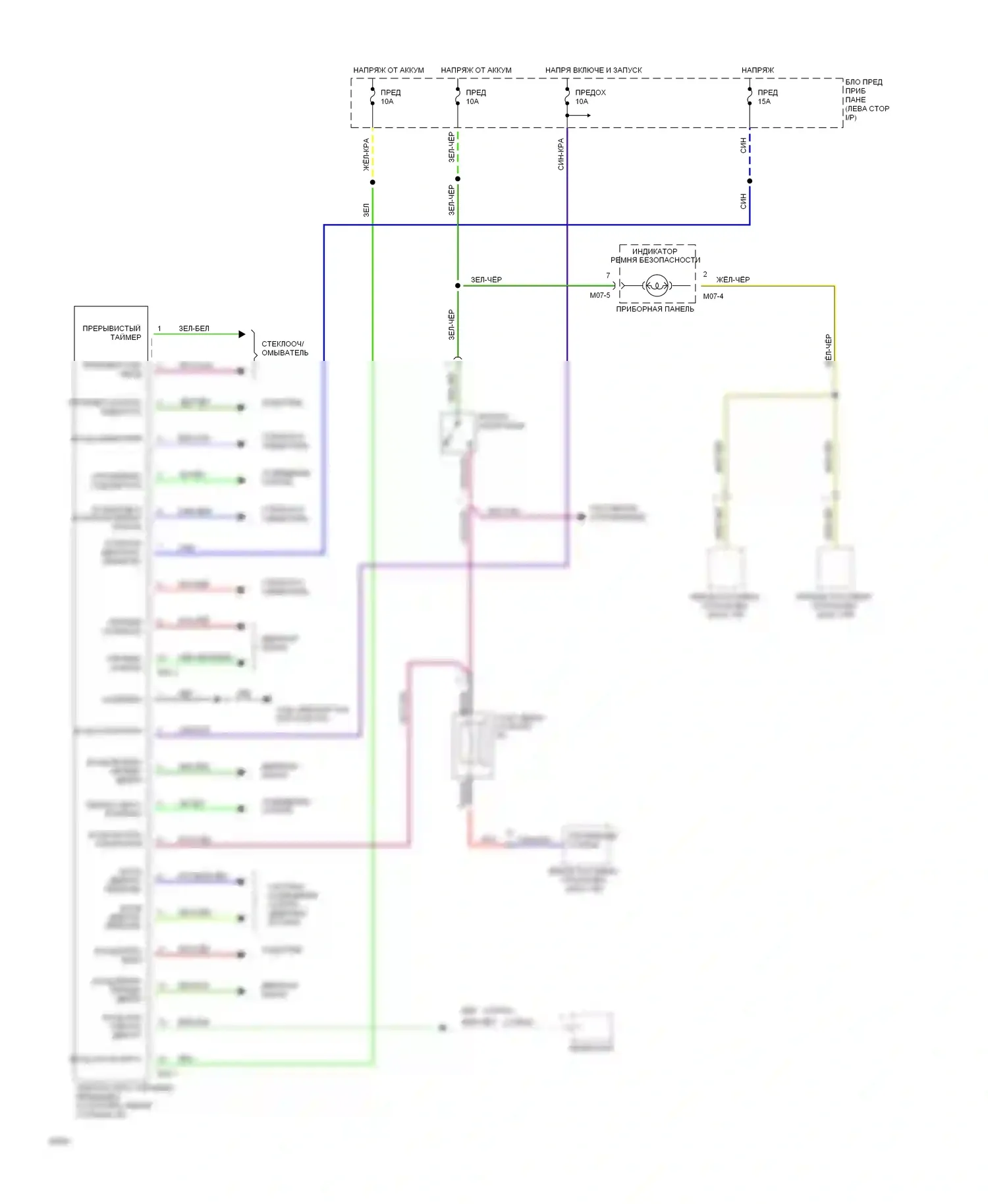 Sonata Hyundai III (1993-1996): Электросхемы системы оповещения 