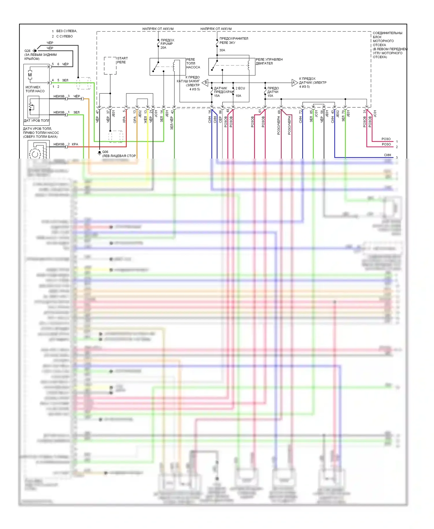 Sonata Hyundai IV рестайлинг (2001-2012): Электросхема двигателя 3.3l (1 из 5) 