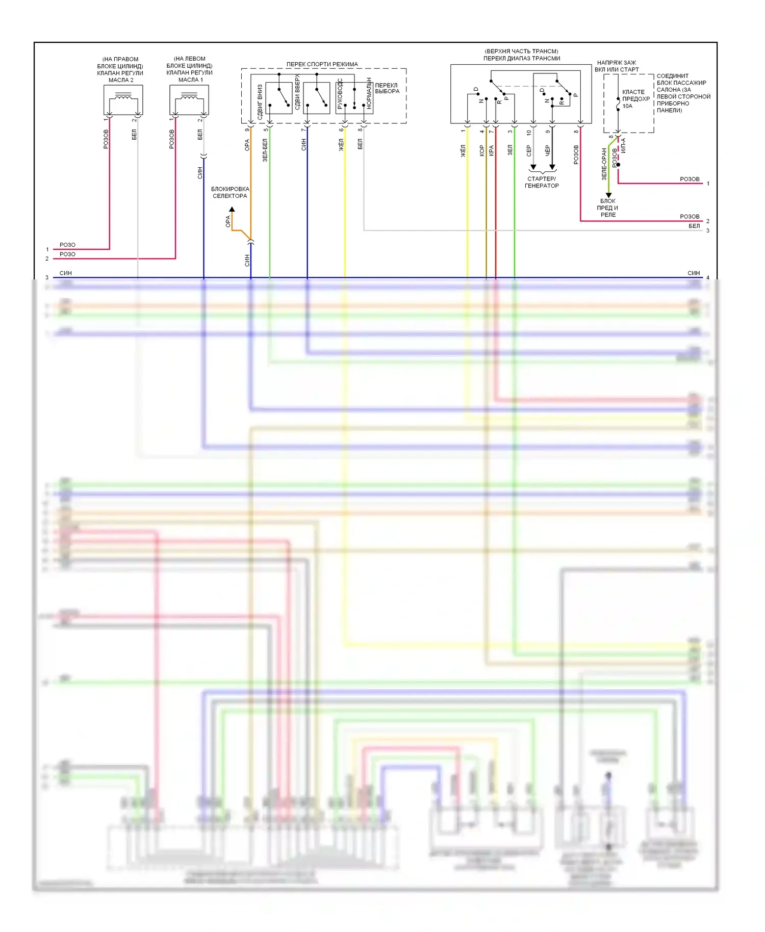 Sonata Hyundai IV рестайлинг (2001-2012): Электросхема двигателя 3.3l (2 из 5) 