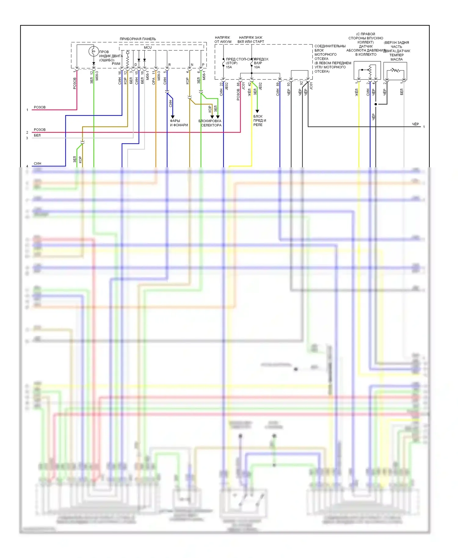 Sonata Hyundai IV рестайлинг (2001-2012): Электросхема двигателя 3.3l (3 из 5) 