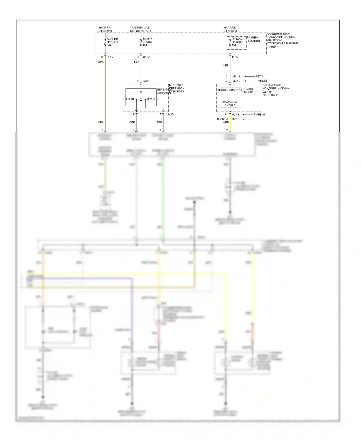 Sonata Hyundai IV рестайлинг (2001-2012): Электросхема фар и фонарей (2 из 2) 