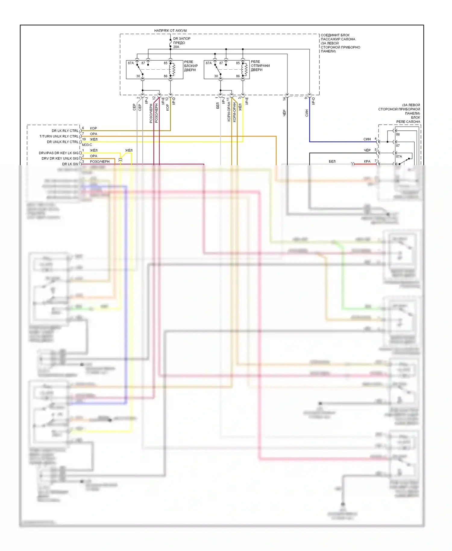Sonata Hyundai IV рестайлинг (2001-2012): Электросхема защиты от взлома 