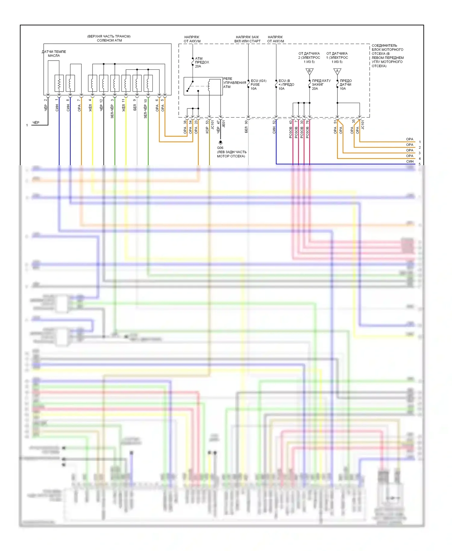 Sonata Hyundai V рестайлинг (2007-2010): Электросхема двигателя 3.3l (4 из 5) 