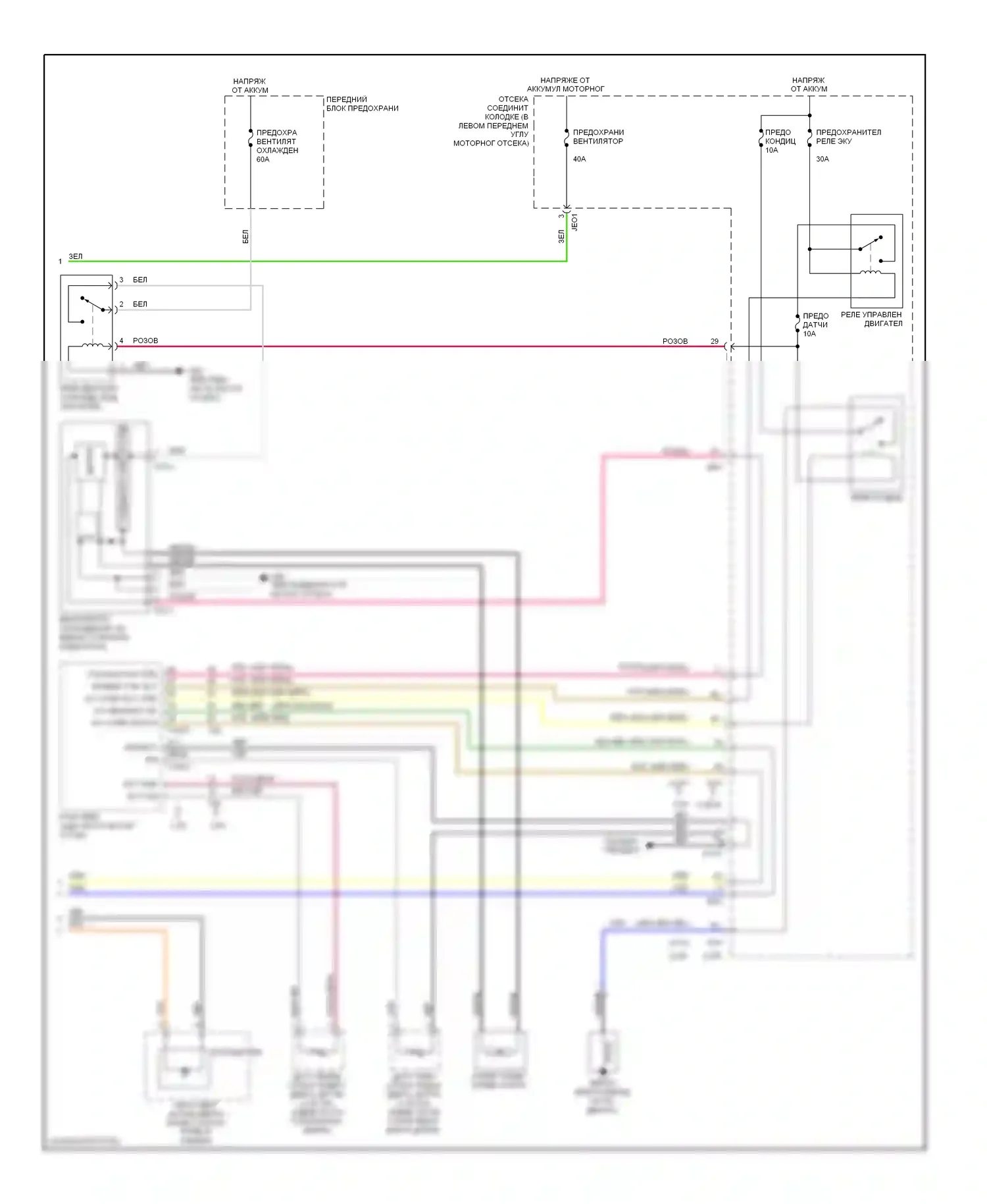 Sonata Hyundai V рестайлинг (2007-2010): Электросхема климат контроля (2 из 2) 