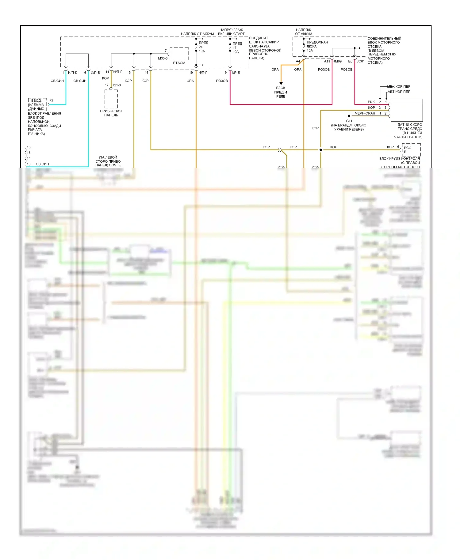 Sonata Hyundai V (2004-2007): 2.4l, can шина электросхема соединений 