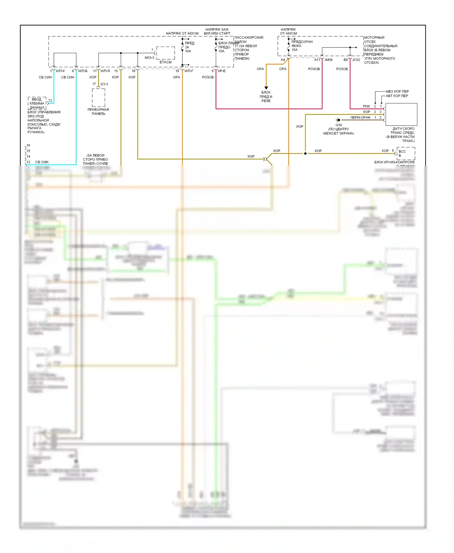 Sonata Hyundai V (2004-2007): 2.7l, can шина электросхема соединений 