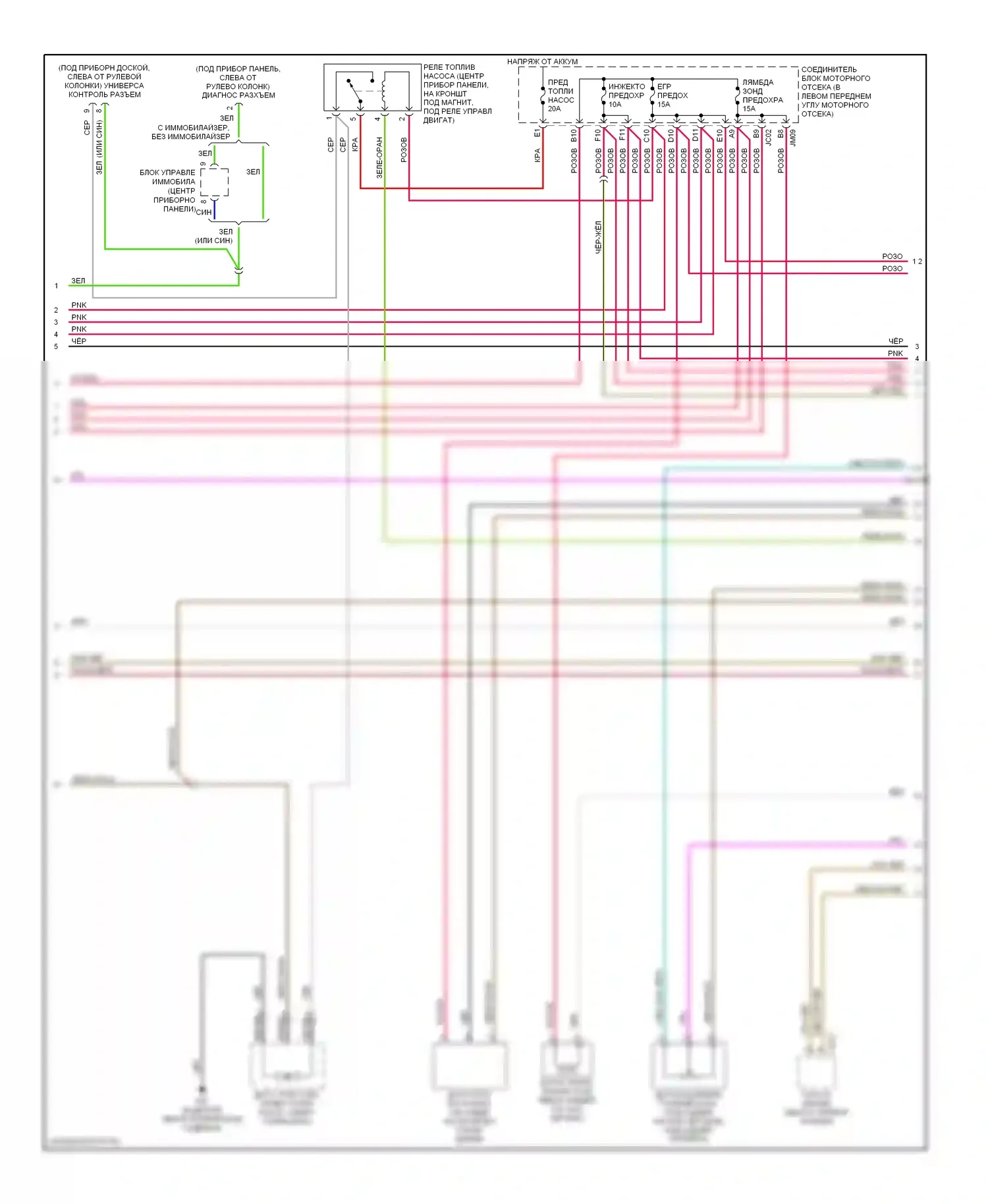 Sonata Hyundai V (2004-2007): Электросхема двигателя 2.7л (3 из 4) 