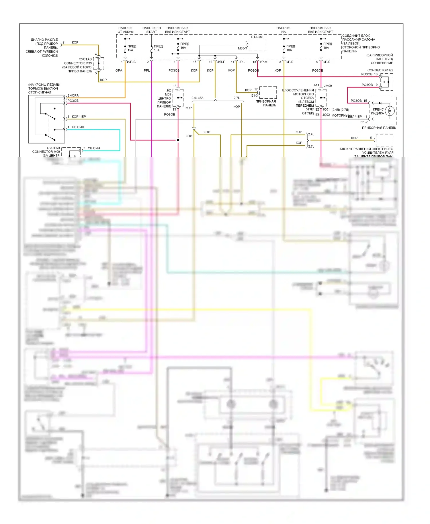 Sonata Hyundai V (2004-2007): Электросхема круиз-контроля 