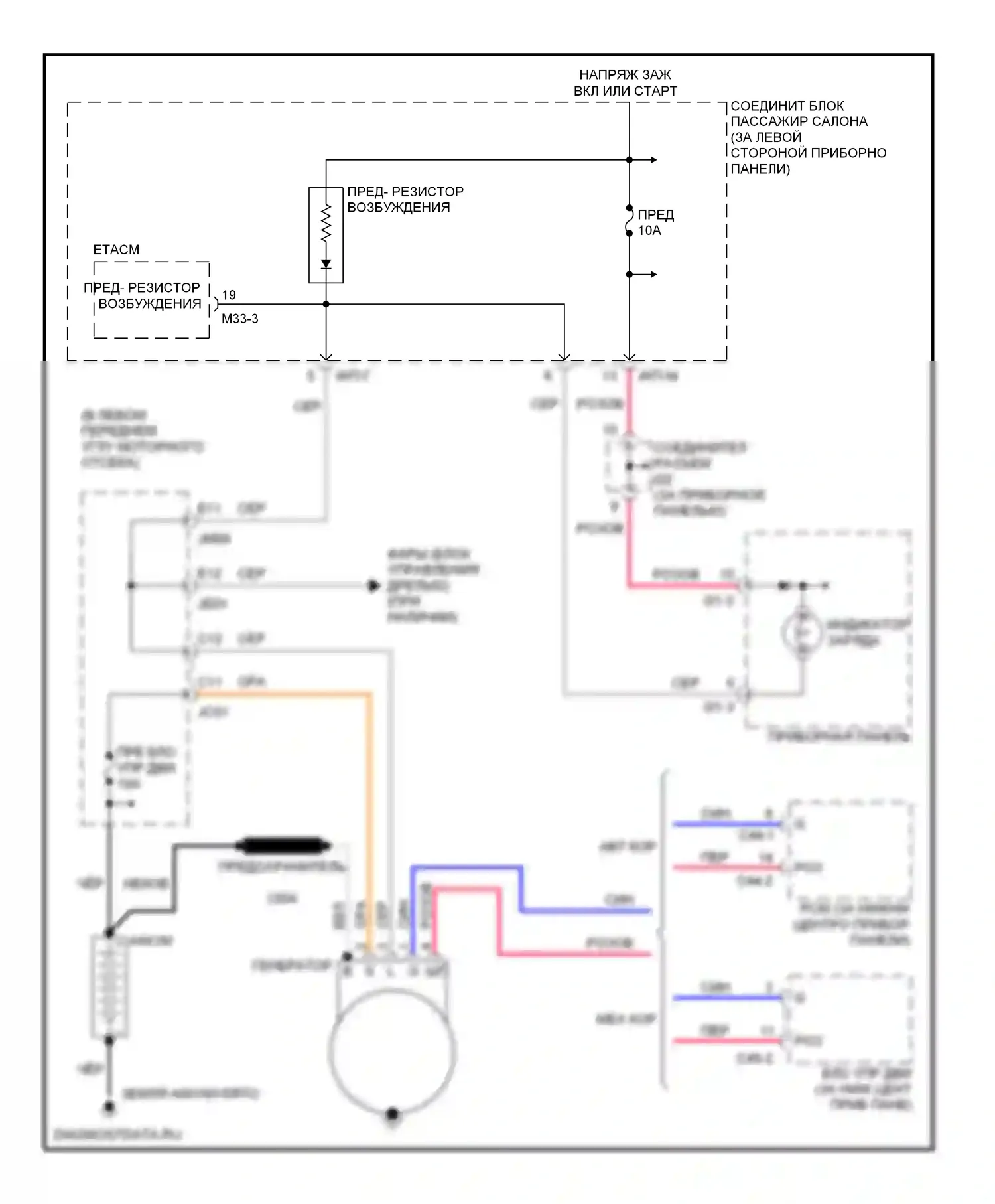 Sonata Hyundai V (2004-2007): 2.4l, электросхема генератора 
