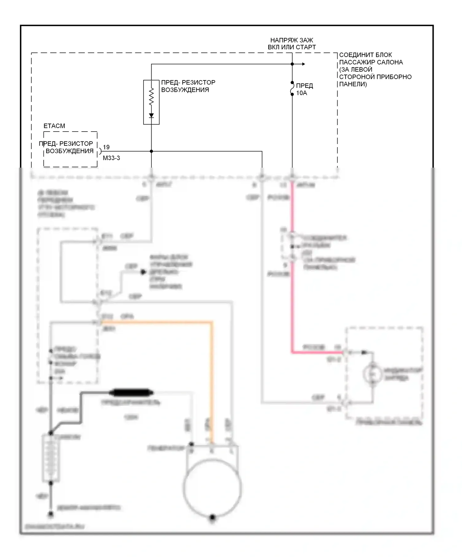 Sonata Hyundai V (2004-2007): 2.7l, электросхема генератора 