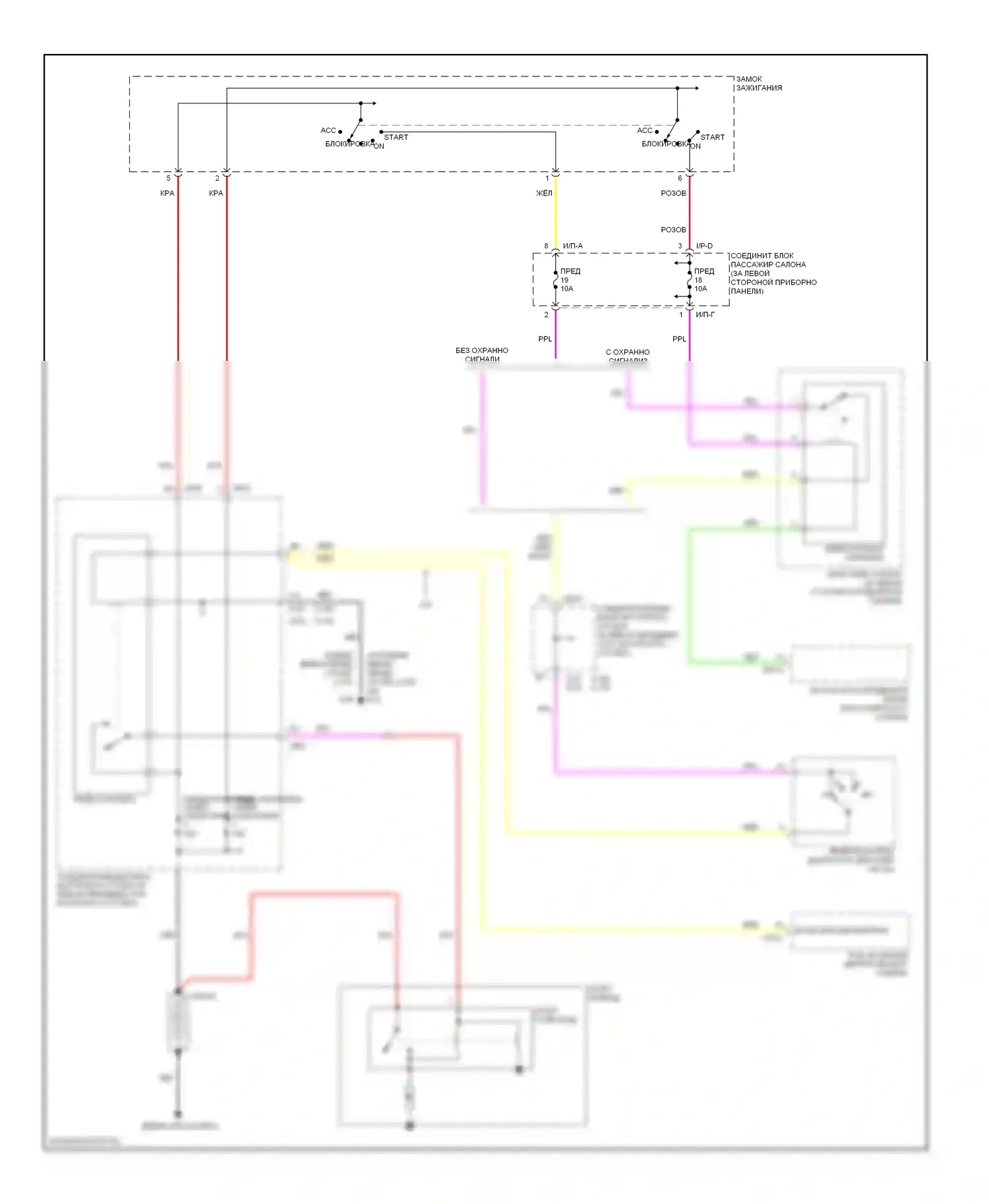 Sonata Hyundai V (2004-2007): Электросхема стартера, акпп 