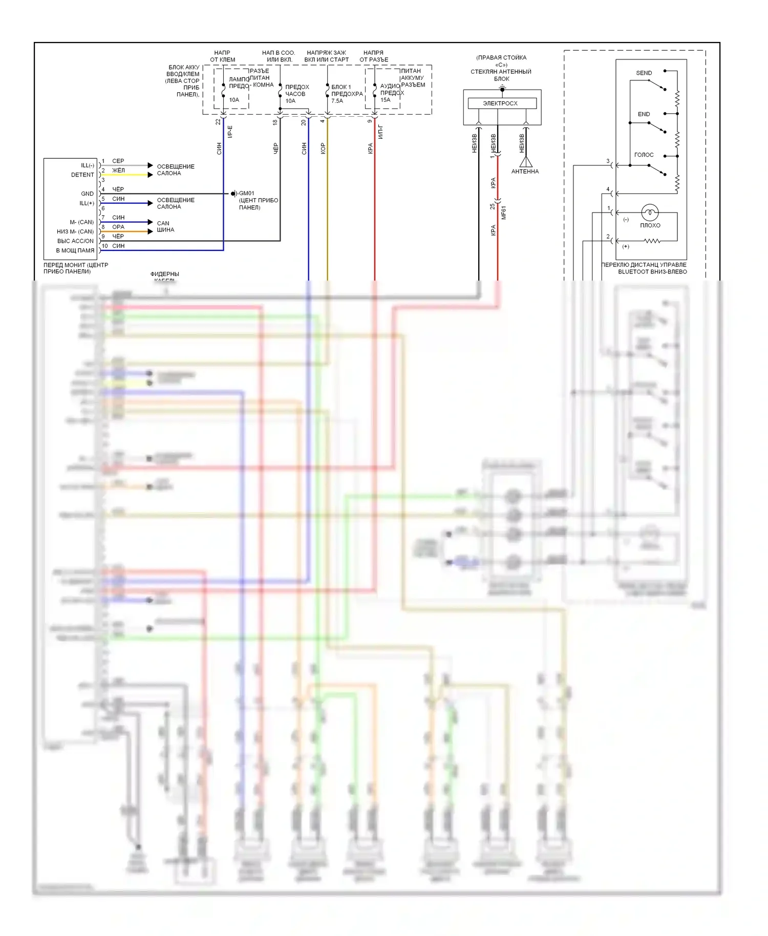 Sonata Hyundai VI (2009-2014): Электросхема магнитолы, гибрид без стандартного усилителя и усилителя jbl 
