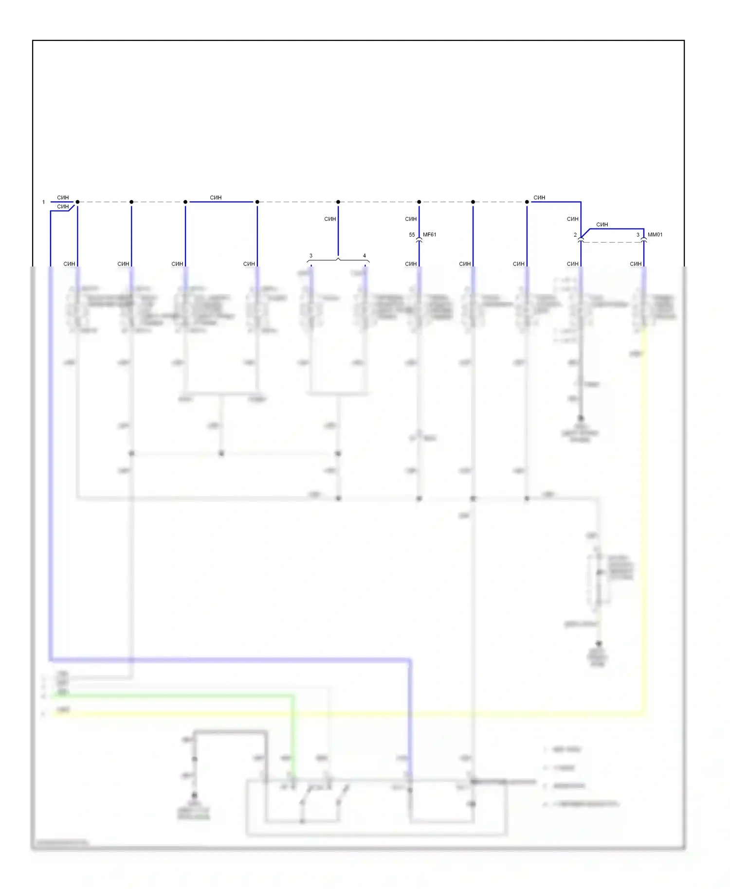 Sonata Hyundai VI (2009-2014): Электросхема подсветки приборной панели, гибридная (2 из 2) 