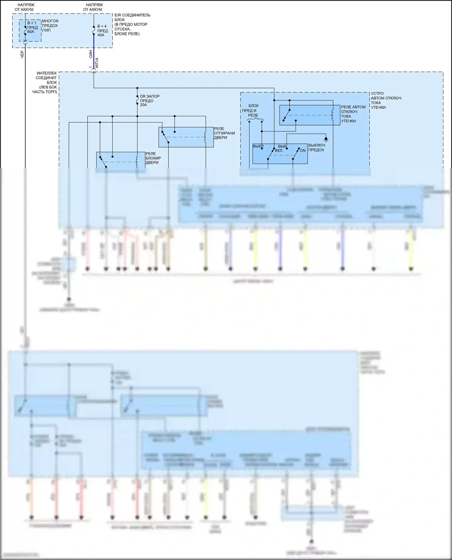 Sonata Hyundai VII рестайлинг (2017-2019): Электросхема блока управления ips, за исключением гибридного (1 из 2) 