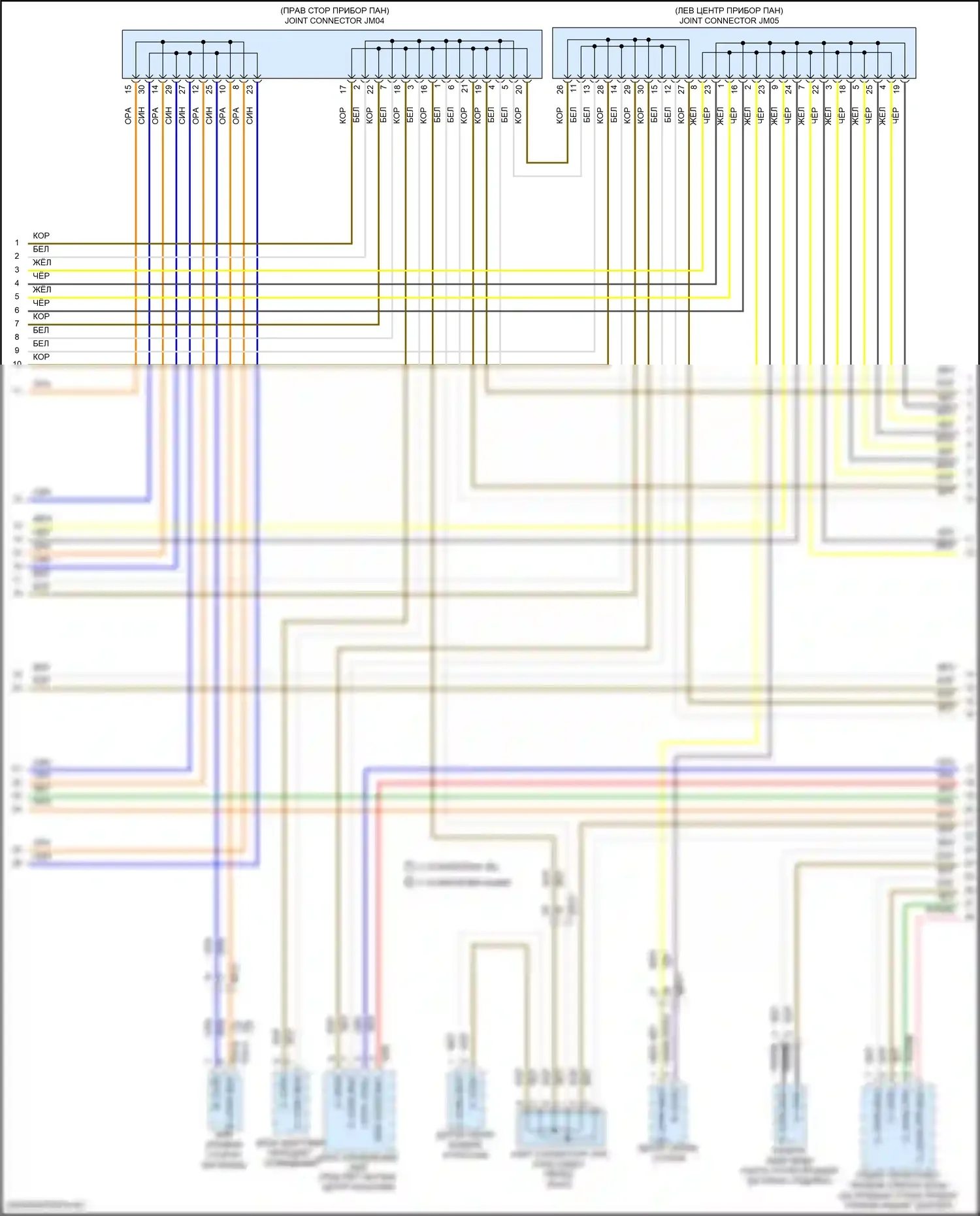 Sonata Hyundai VII рестайлинг (2017-2019): Can шина электросхема, за исключением гибридной (2 из 4) 