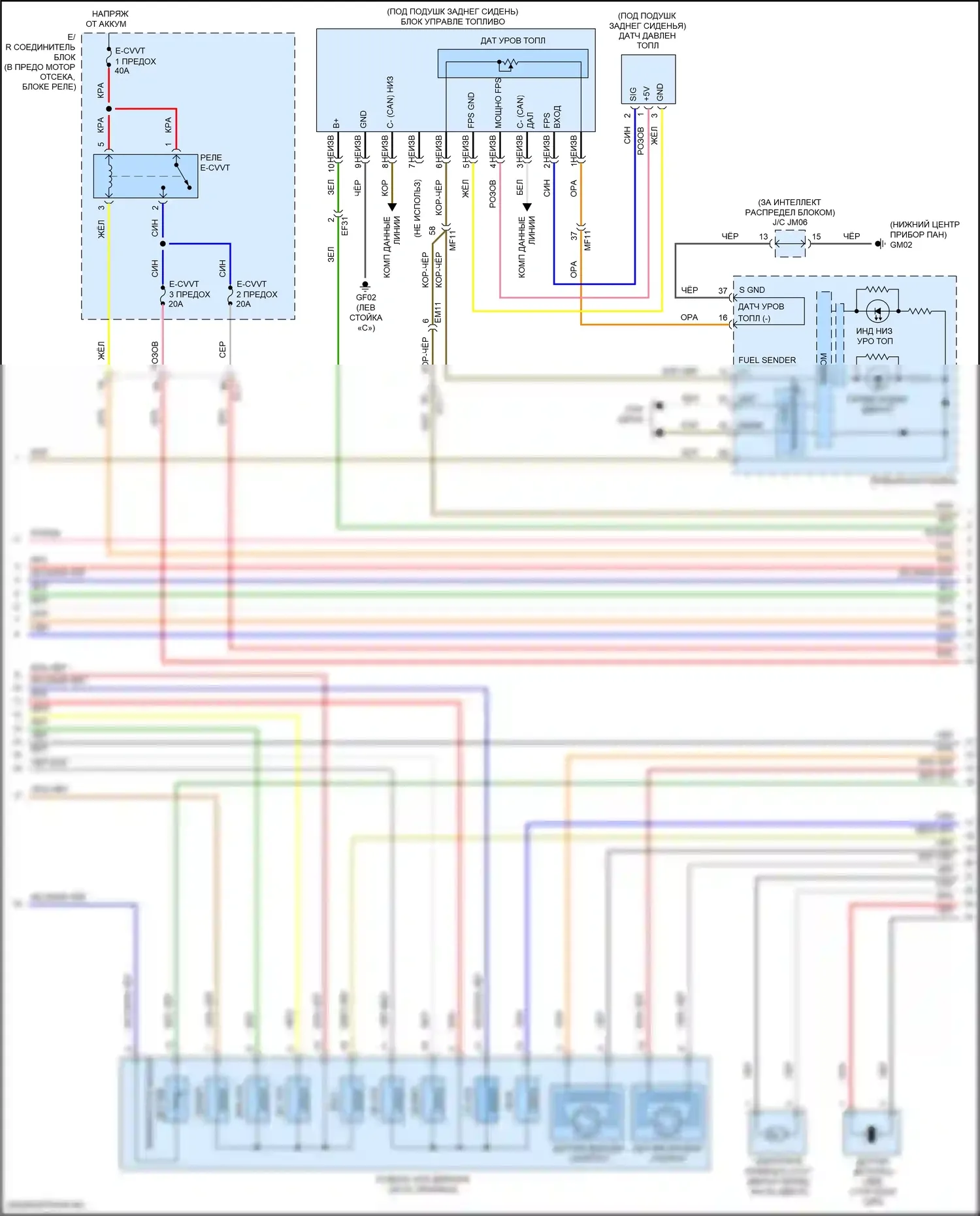 Sonata Hyundai VII рестайлинг (2017-2019): Электросхема двигателя 2.4л (2 из 6) 