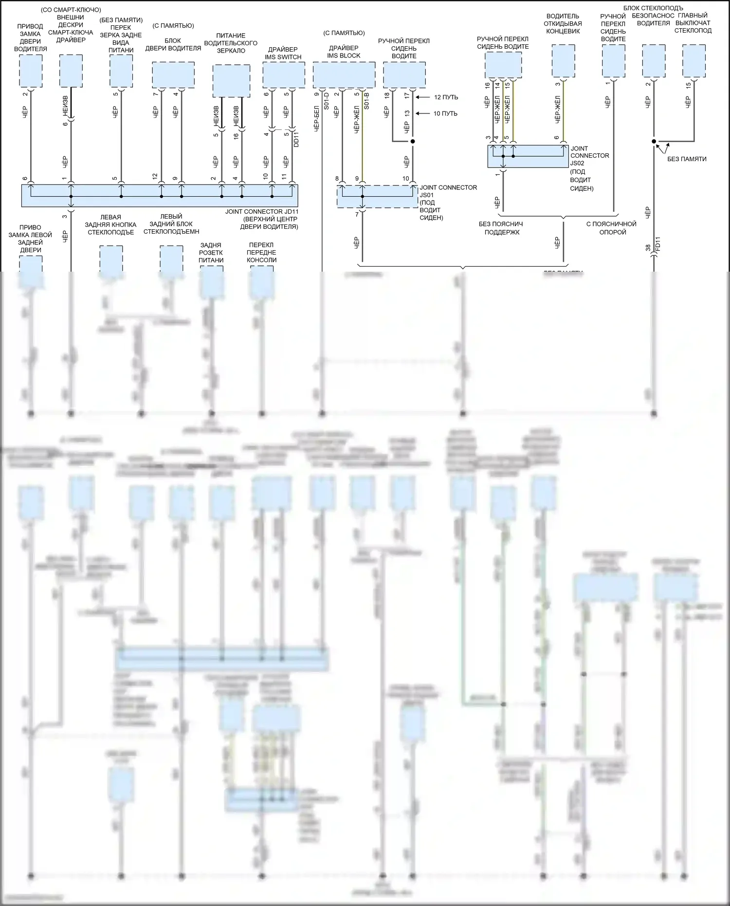 Sonata Hyundai VII рестайлинг (2017-2019): 2.4l, электросхема разводки массы (4 из 4) 