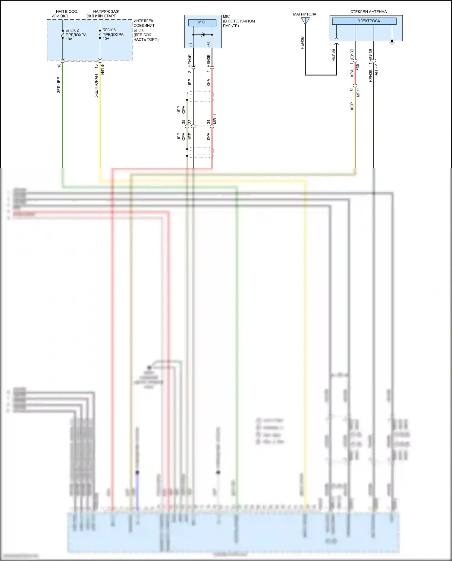 Sonata Hyundai VII рестайлинг (2017-2019): Электросхема навигации, кроме гибридной без усилителя (3 из 3) 