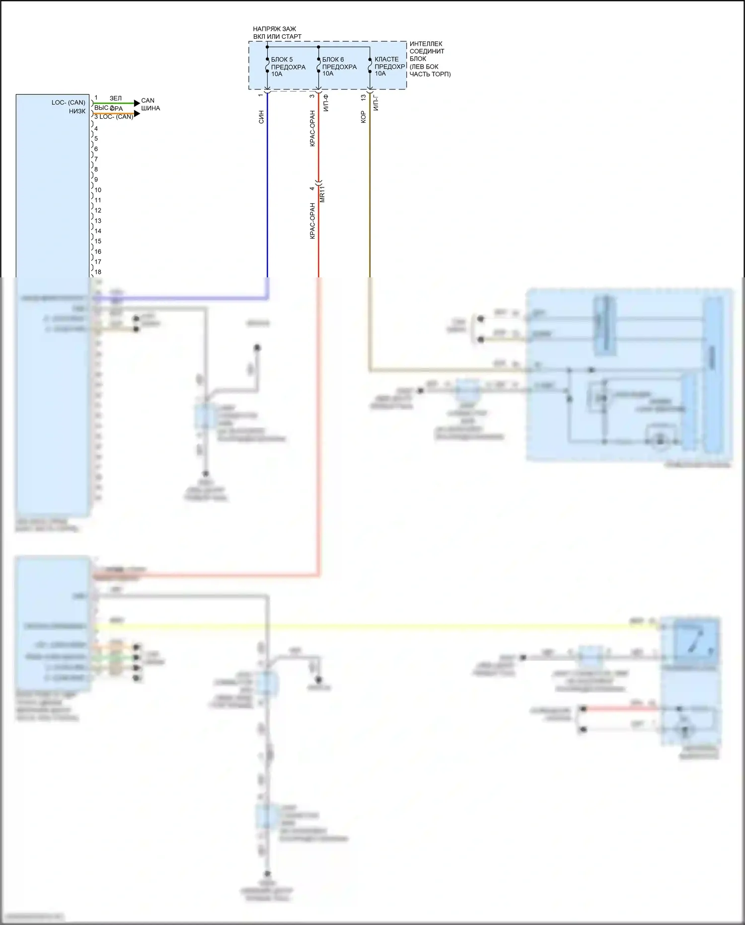 Sonata Hyundai VII рестайлинг (2017-2019): Электросхема помощи в удержании полосы движения, кроме гибридной 