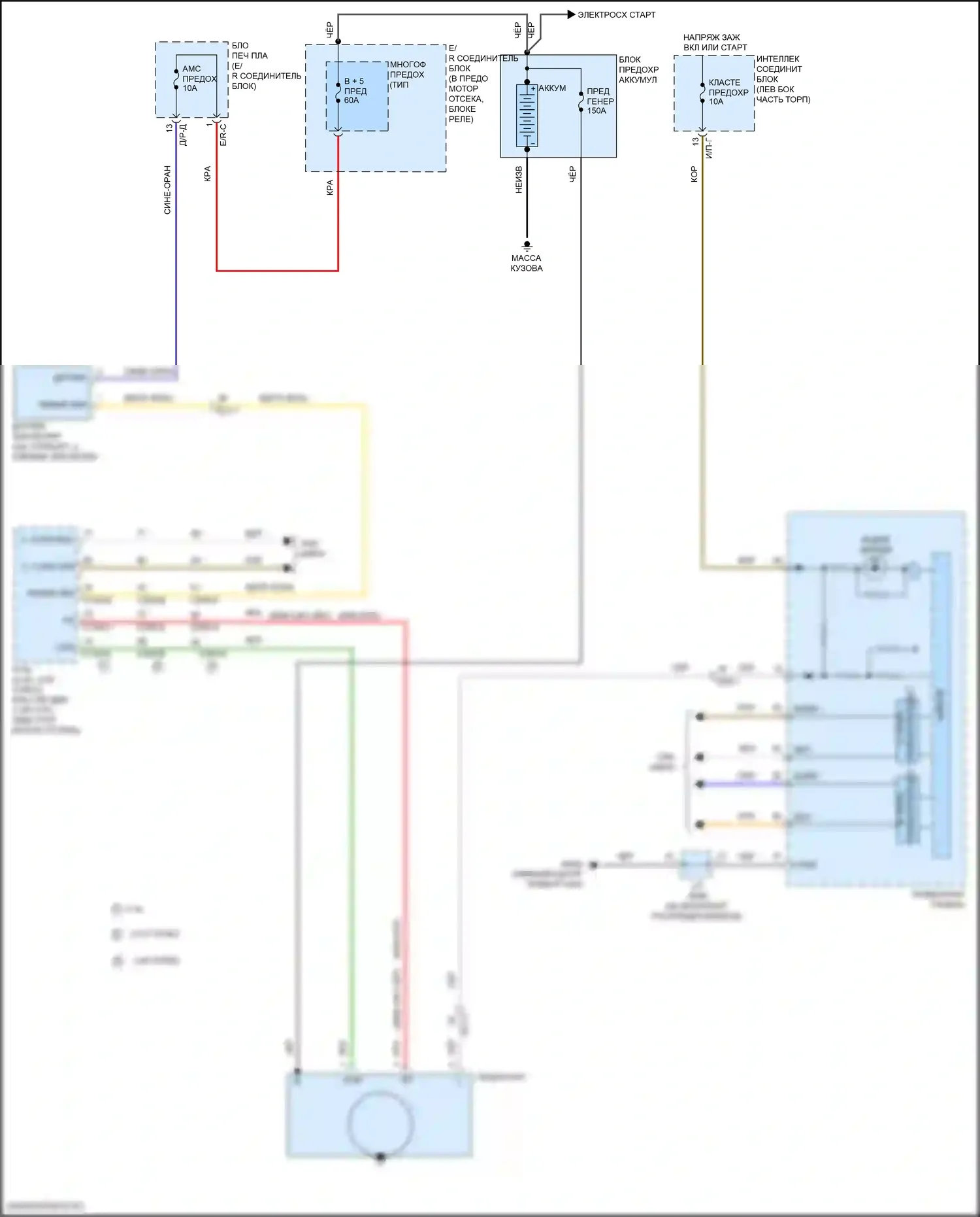 Sonata Hyundai VII рестайлинг (2017-2019): Электросхема генератора 