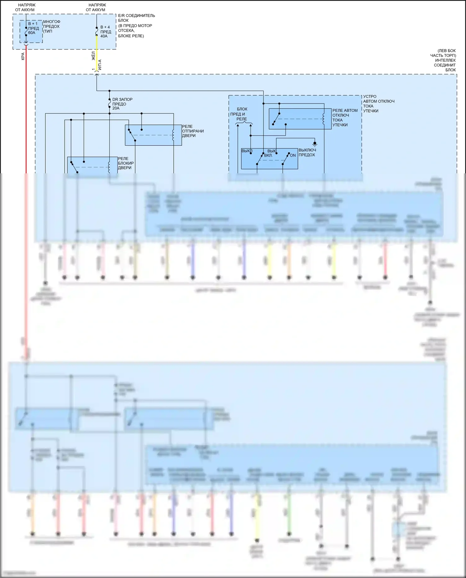 Sonata Hyundai VII (2014-2017): Электросхема блока управления ips, гибридная (1 из 2) 