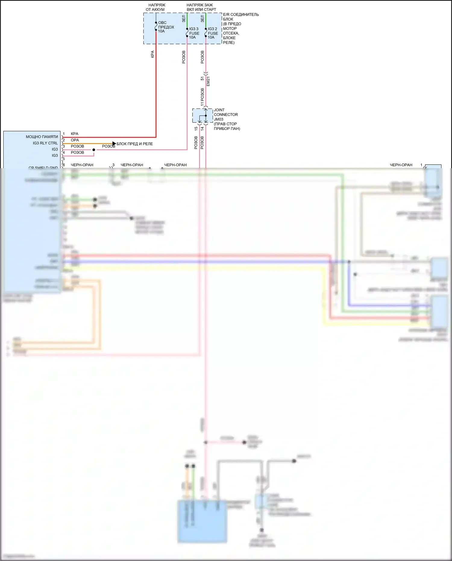 Sonata Hyundai VII (2014-2017): Электросхема двигателя 2.0л подключаемый гибрид, электросхема гибридного управления (4 из 8) 
