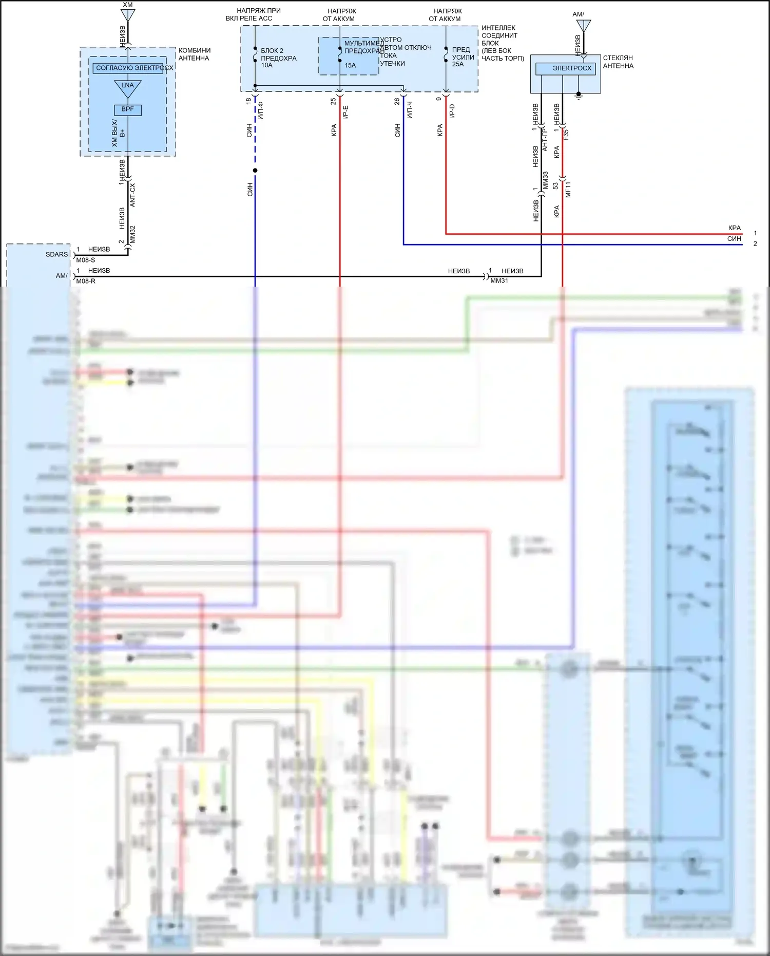 Sonata Hyundai VII (2014-2017): Магнитола, гибрид без навигации, с усилителем mobis (1 из 2) 