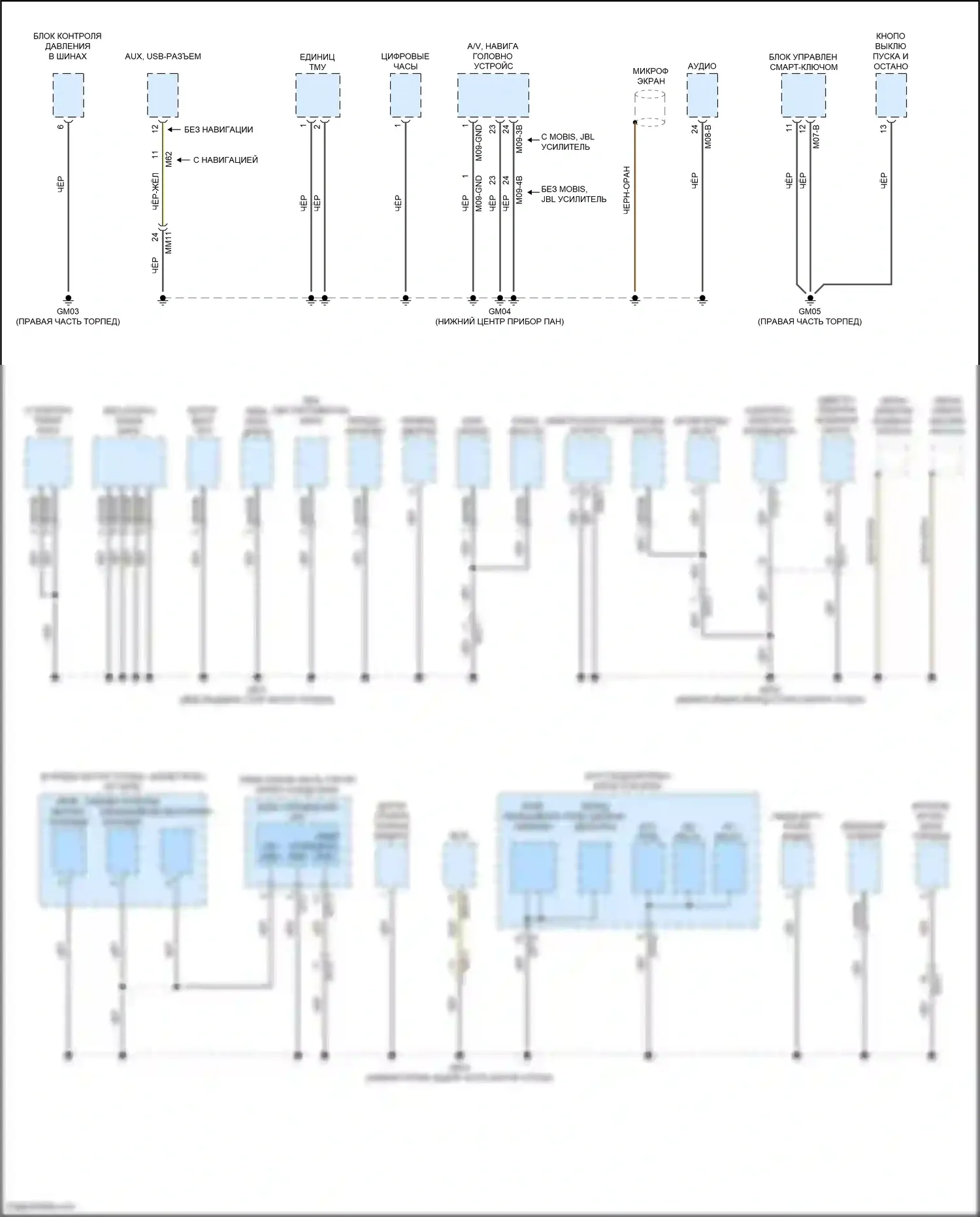 Sonata Hyundai VII (2014-2017): 2.0л гибрид, масса электросхема разводки (2 из 5) 