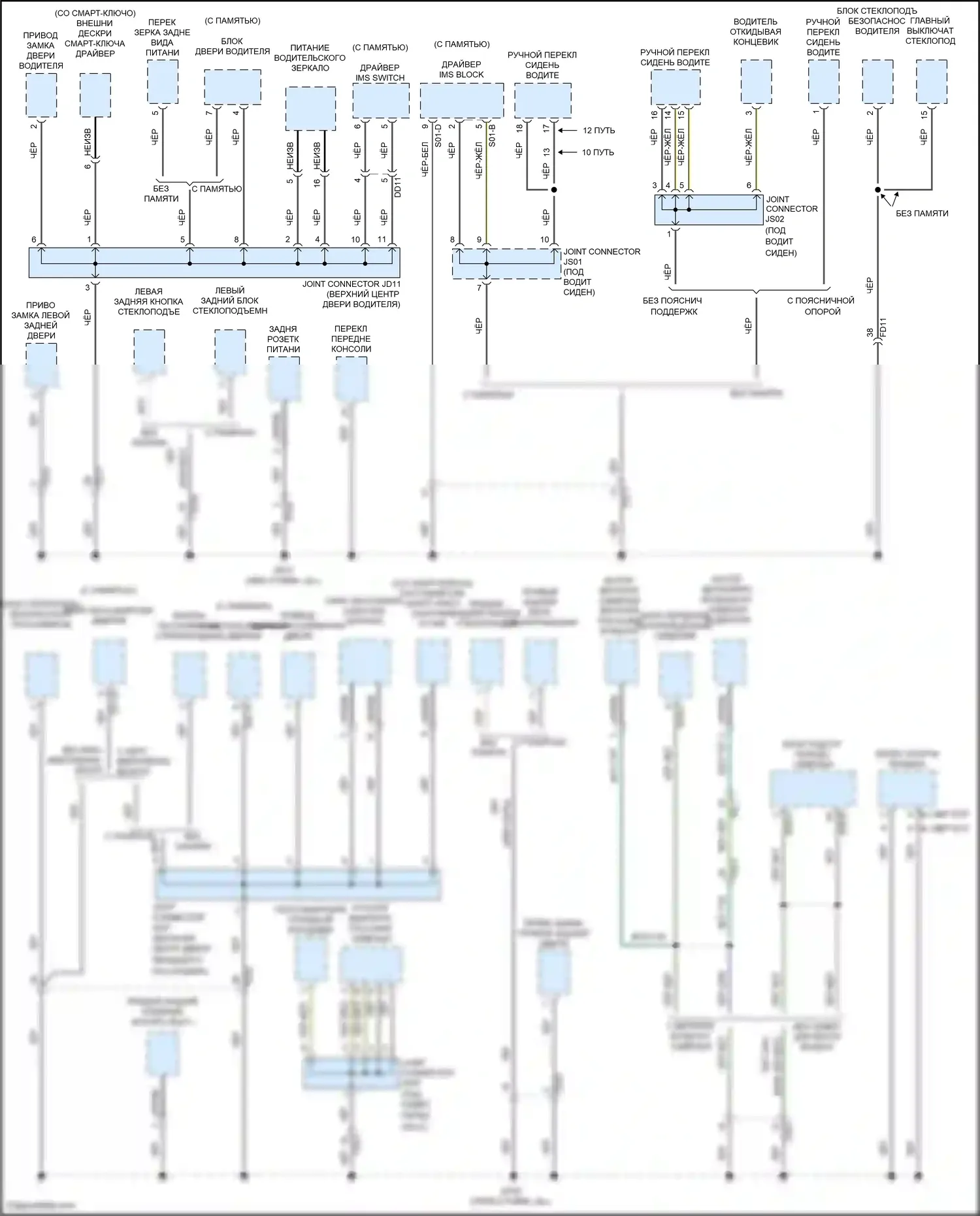 Sonata Hyundai VII (2014-2017): 2,0л турбо, электросхема разводки массы (4 из 4) 