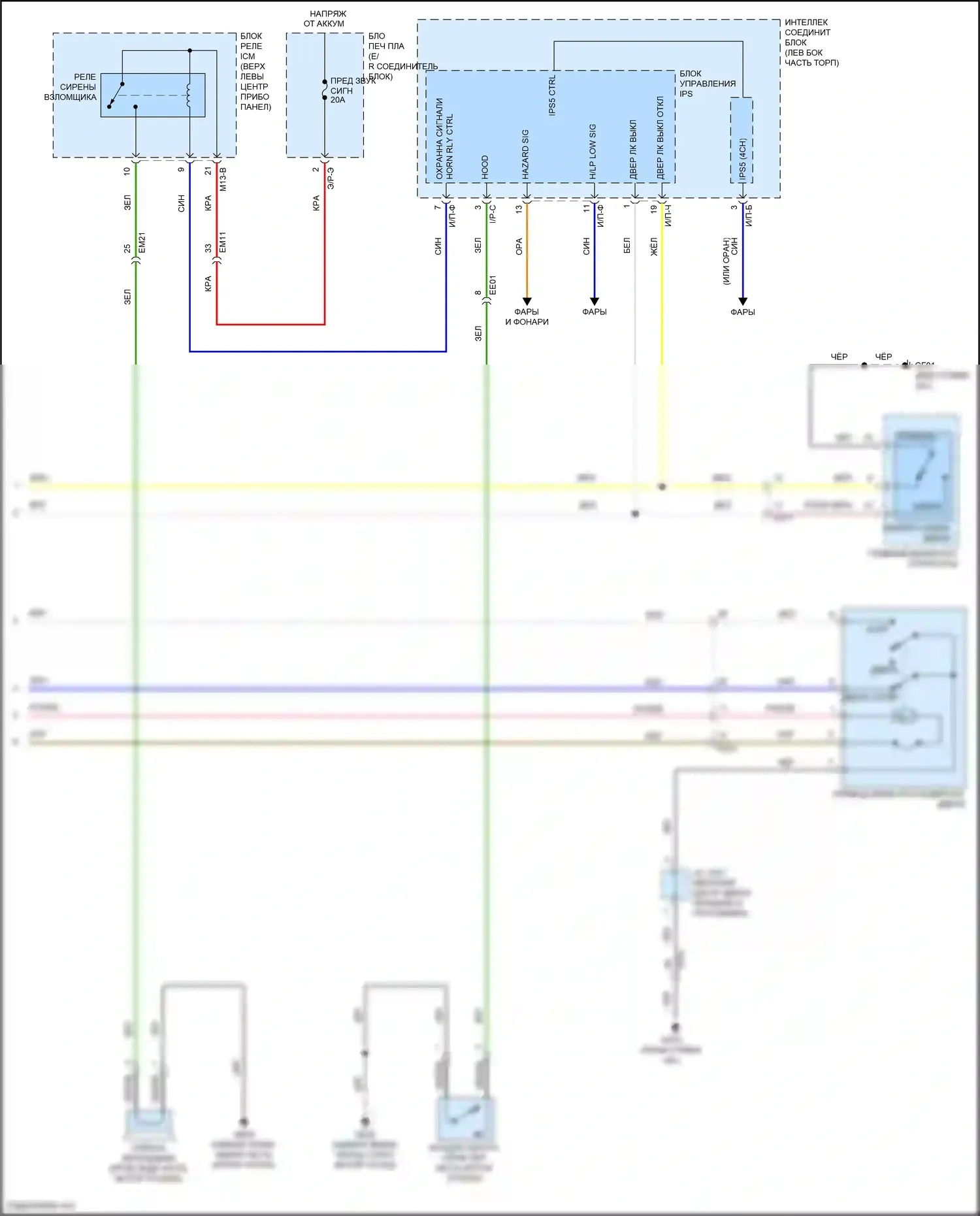 Sonata Hyundai VII (2014-2017): Электросхема с защитой от взлома, гибрид без имов (3 из 3) 