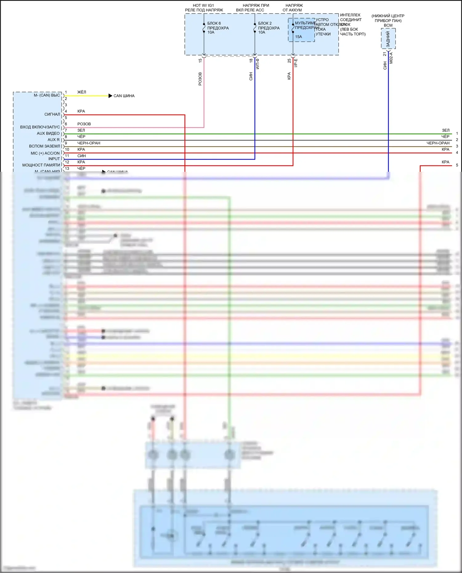 Sonata Hyundai VII (2014-2017): Электросхема навигации, гибрид без mobis и jbl усилитель (1 из 3) 