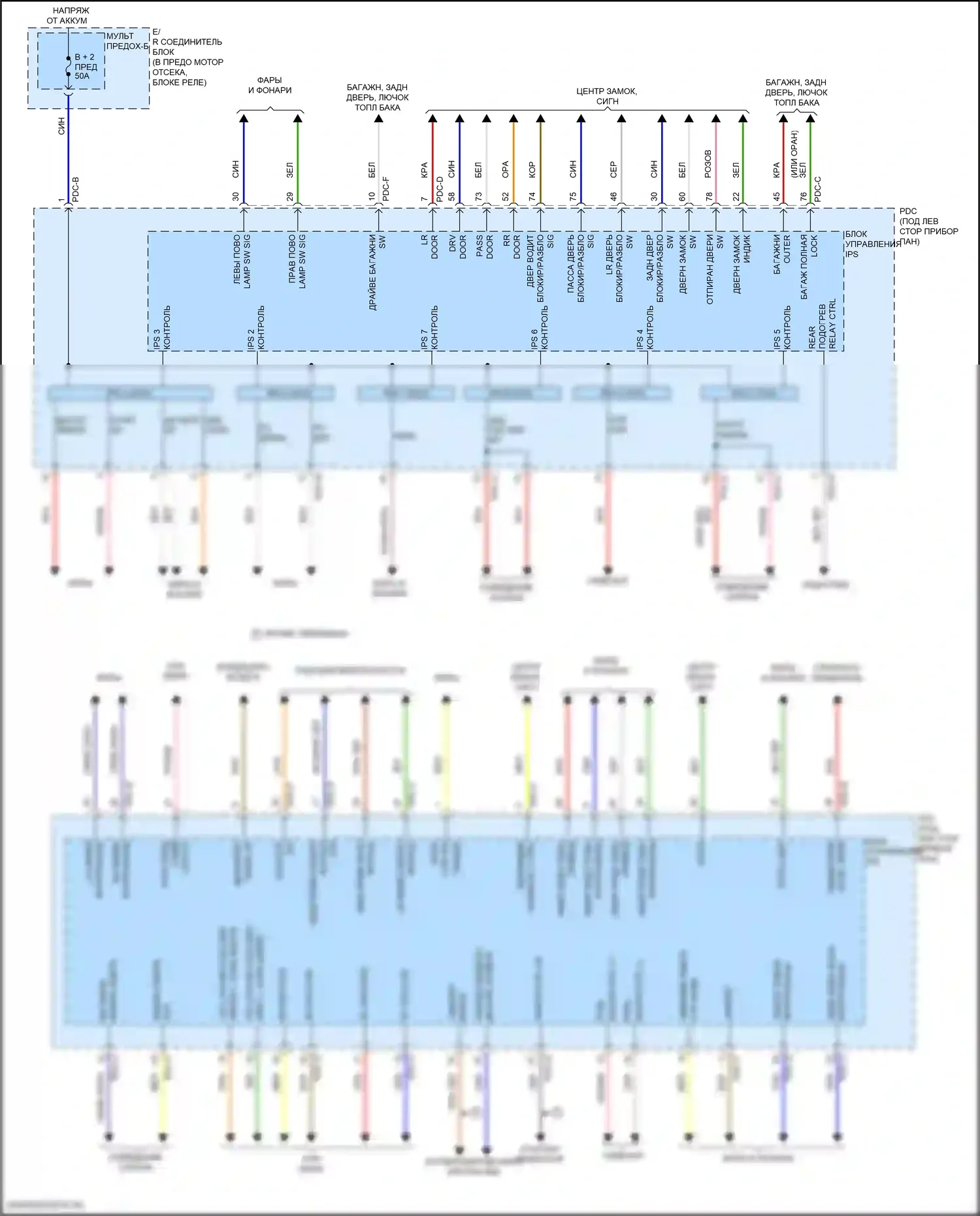 Sonata Hyundai VIII рестайлинг (2023-2024): Электросхема блока управления ips (2 из 2) 