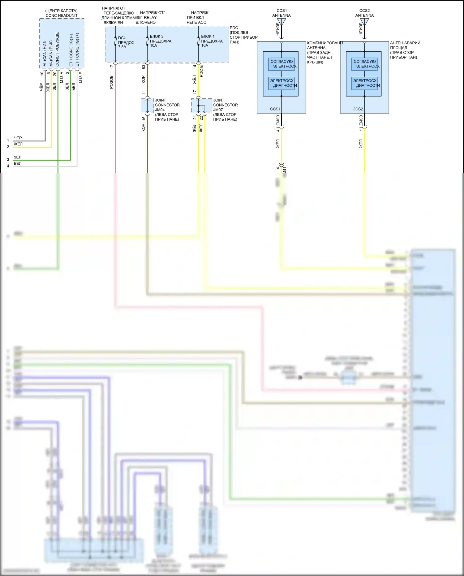 Sonata Hyundai VIII рестайлинг (2023-2024): Can шина электросхема, гибридная (9 из 9) 