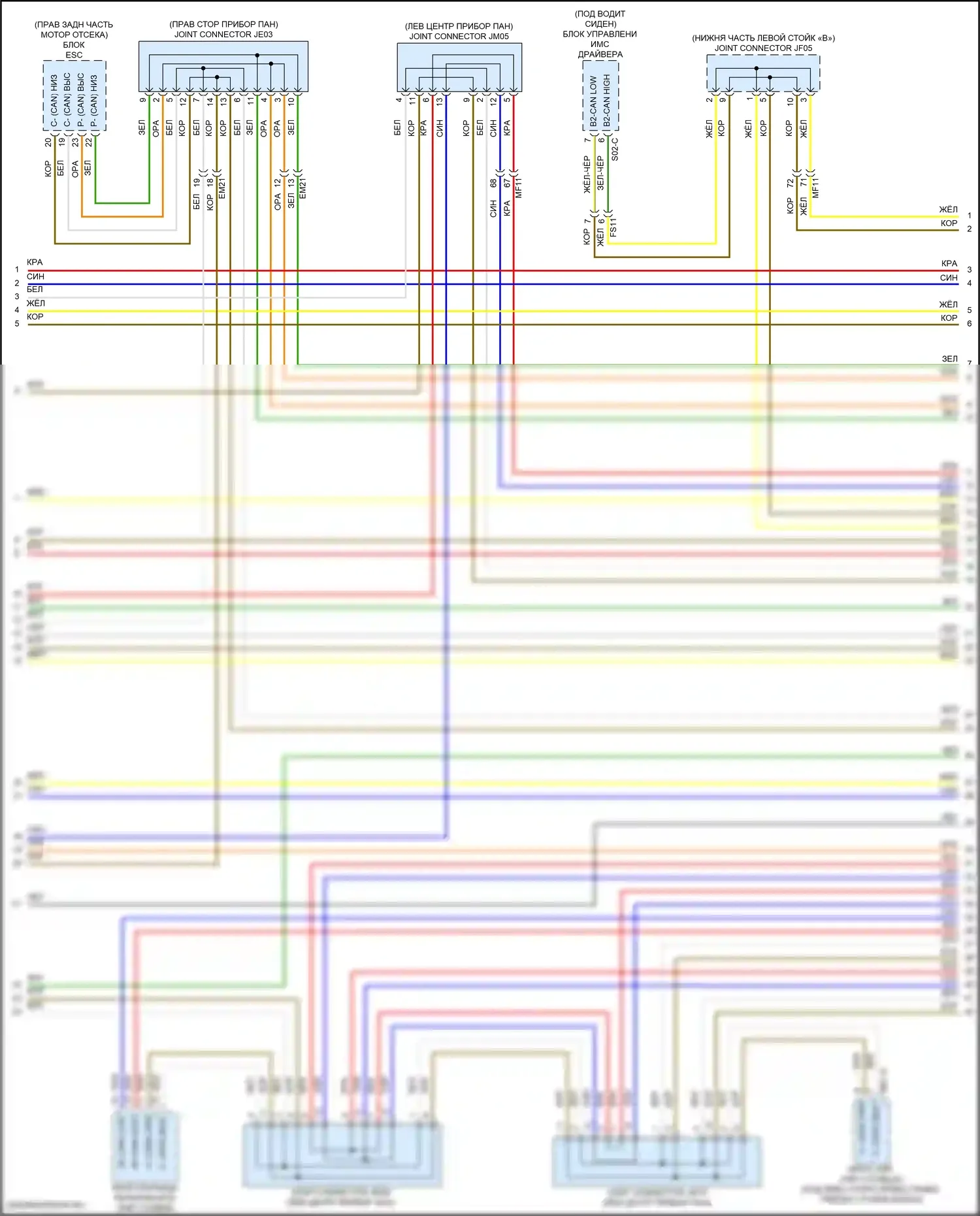 Sonata Hyundai VIII рестайлинг (2023-2024): Can шина электросхема, за исключением гибридной (2 из 9) 