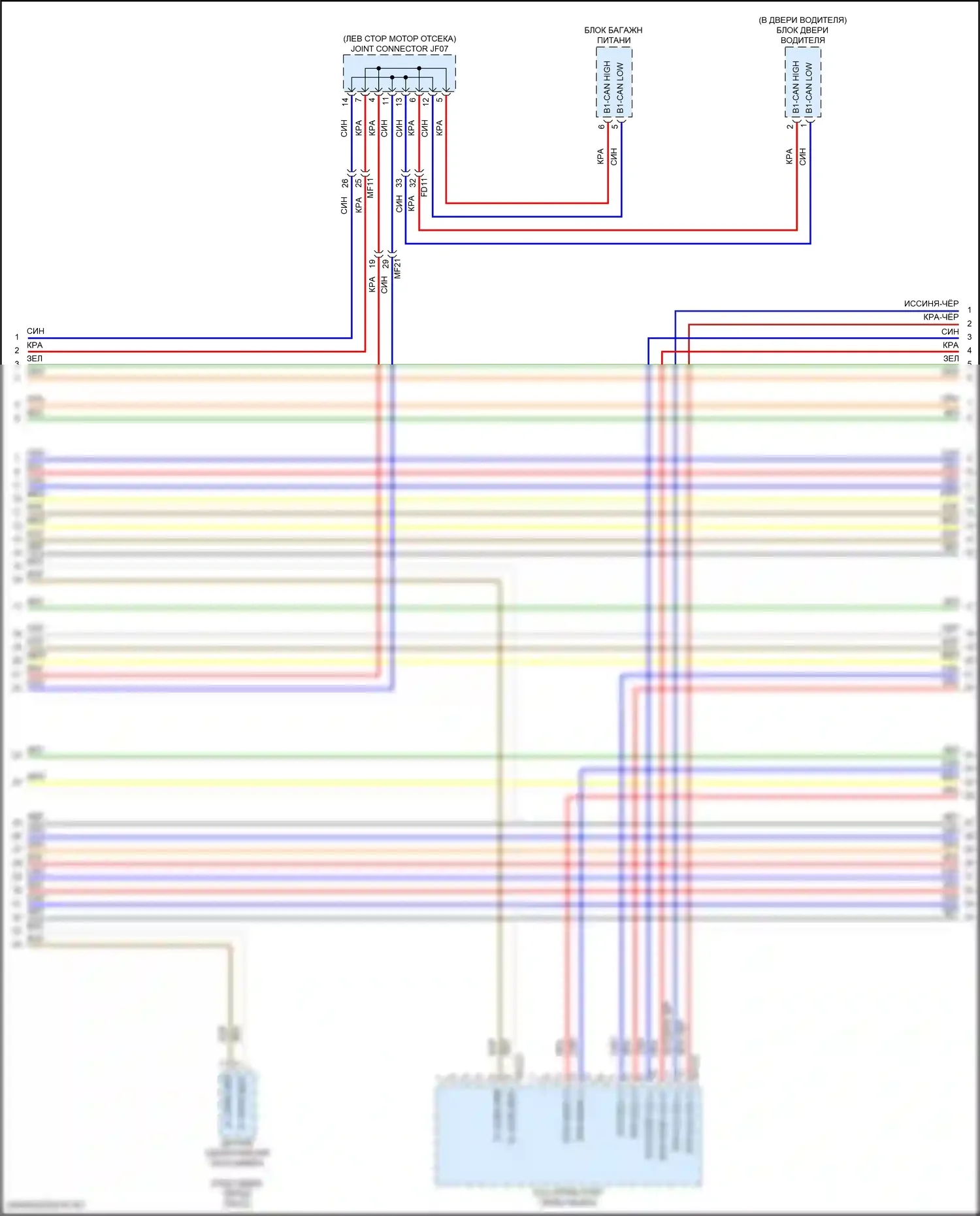 Sonata Hyundai VIII рестайлинг (2023-2024): Can шина электросхема, за исключением гибридной (4 из 9) 