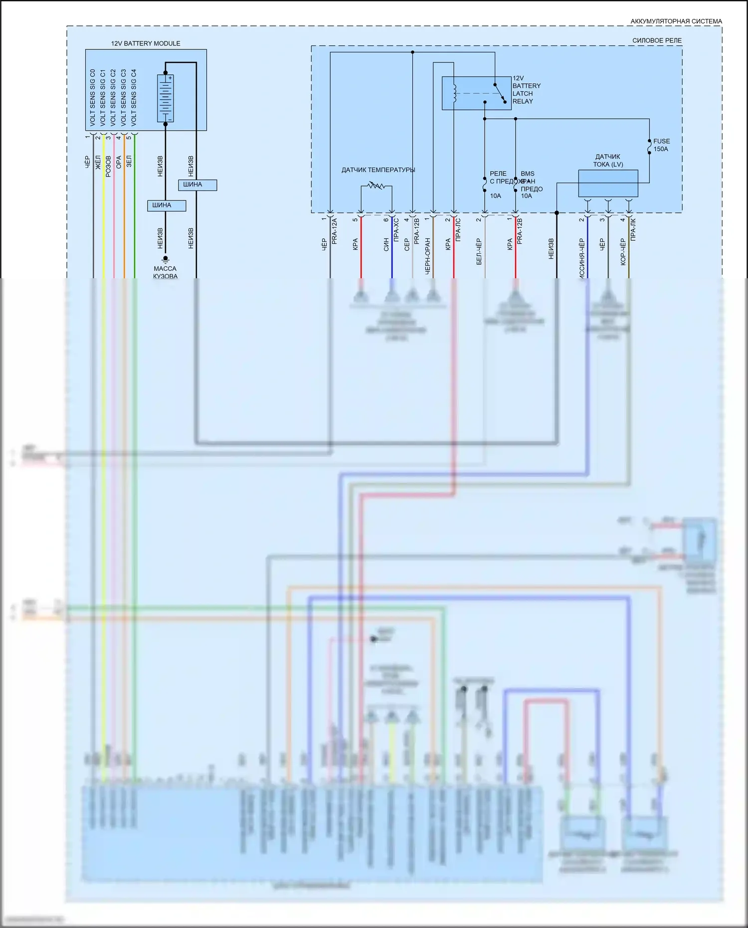 Sonata Hyundai VIII рестайлинг (2023-2024): Электросхема двигатель 2.0л гибрид, электросхема управления гибридом (6 из 8) 