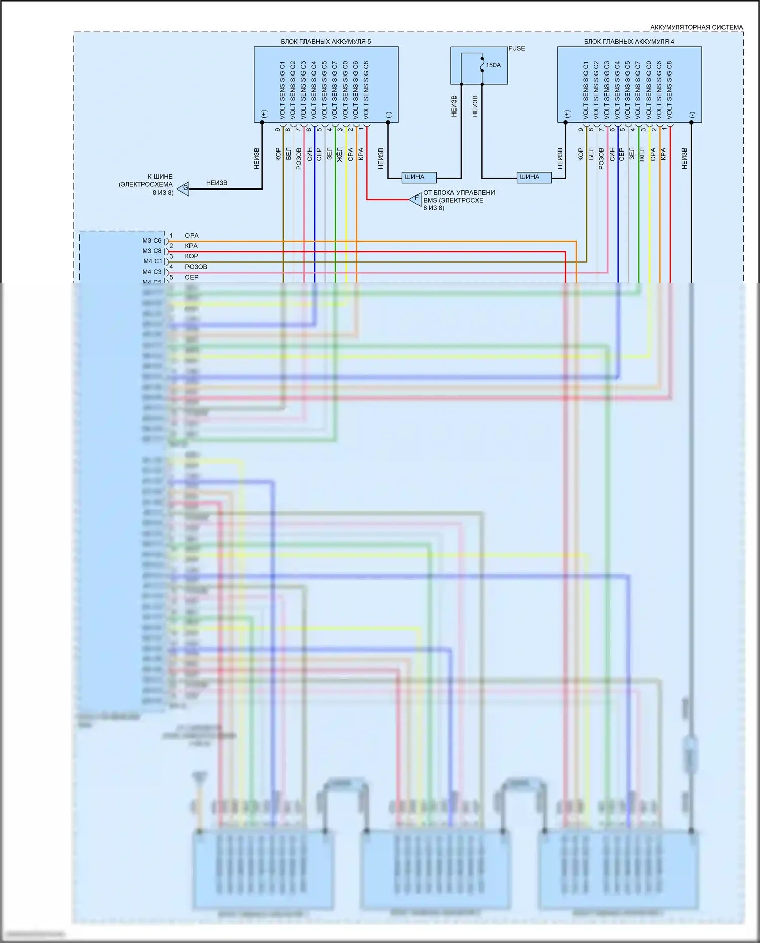 Sonata Hyundai VIII рестайлинг (2023-2024): Электросхема двигатель 2.0л гибрид, электросхема управления гибридом (7 из 8) 