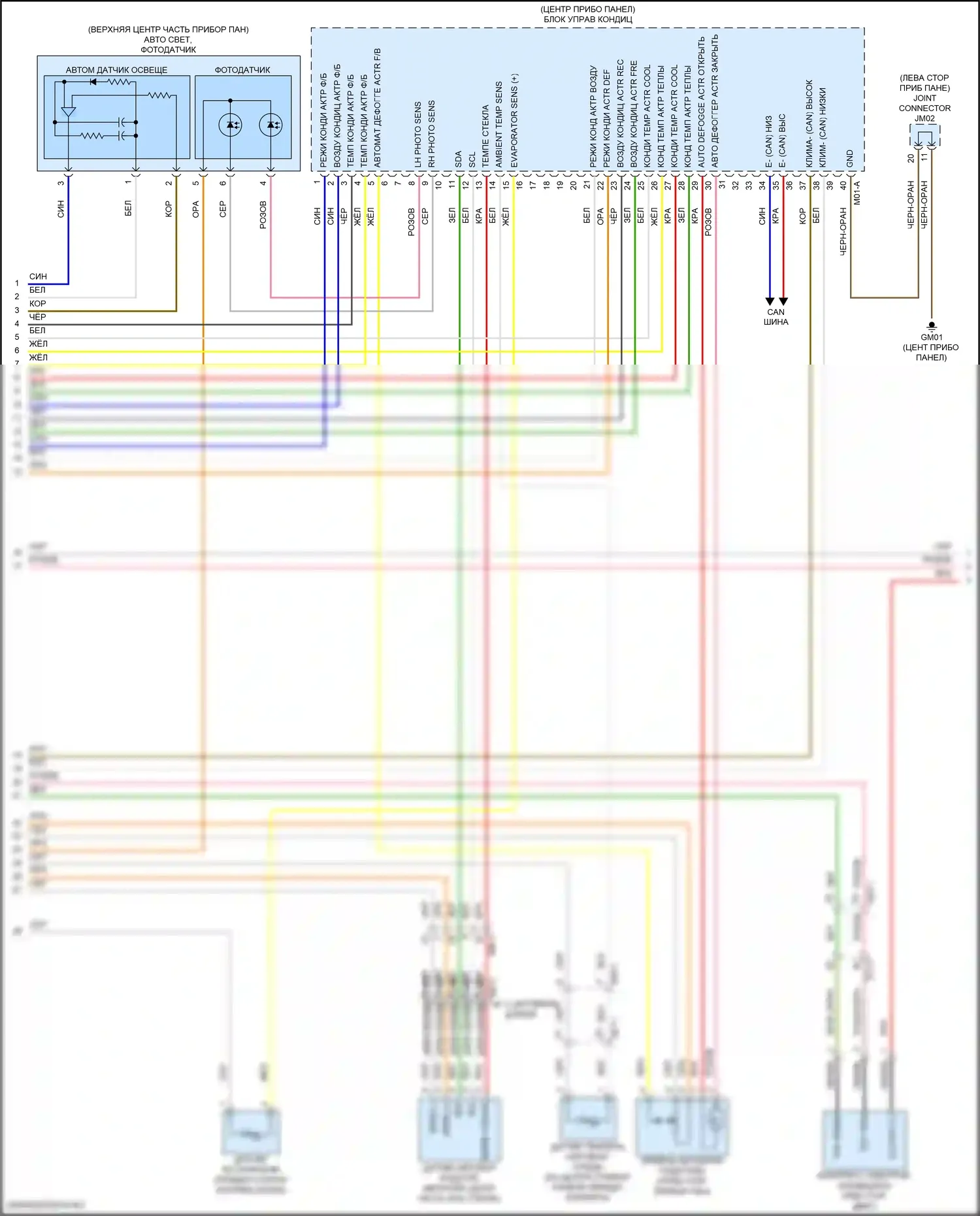Sonata Hyundai VIII рестайлинг (2023-2024): Электросхема климат контроля, кроме гибридного (3 из 4) 
