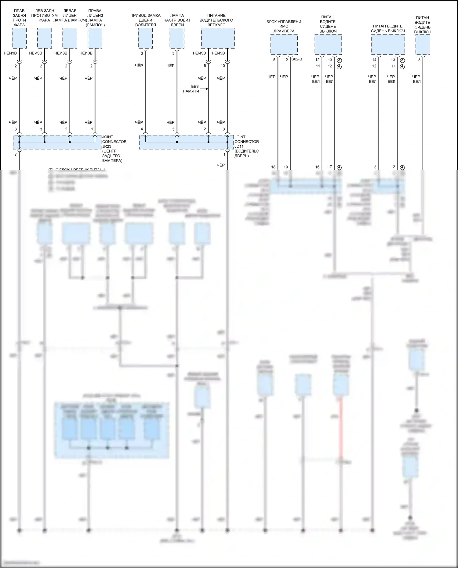 Sonata Hyundai VIII рестайлинг (2023-2024): Электросхема разводки массы, гибридная (3 из 6) 