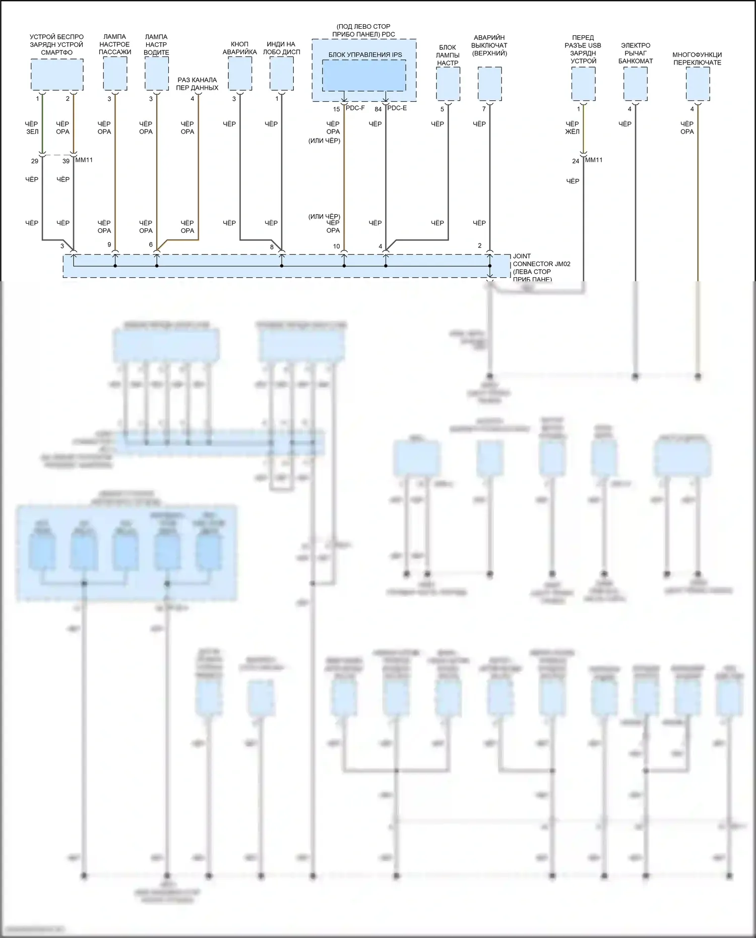 Sonata Hyundai VIII рестайлинг (2023-2024): Электросхема разводки массы, гибридная (5 из 6) 